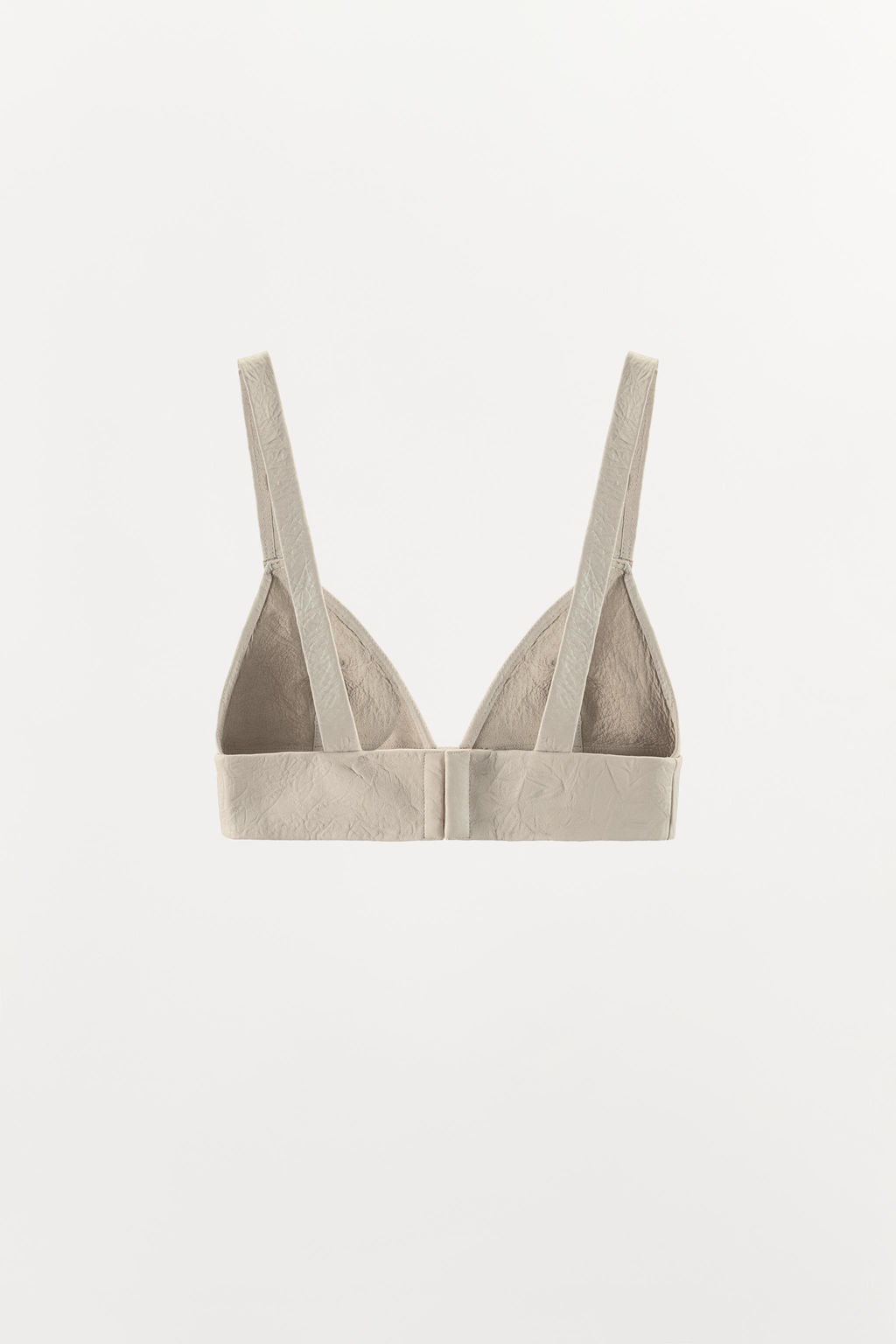 BRALETTE TRIANGULAR PIEL 100% / Gris - Zara фото 6