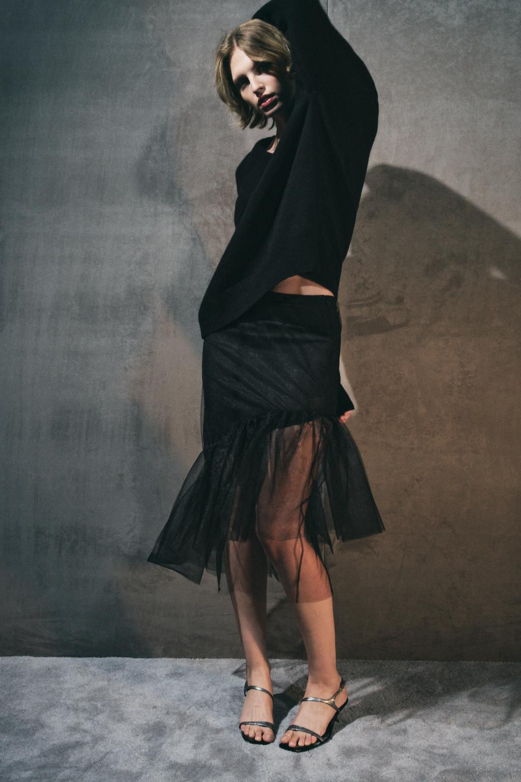 ASYMMETRIC TULLE SKIRT - Zara фото 2