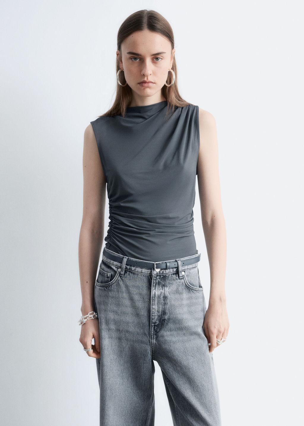 Top de punto drapeado - H&m фото 4