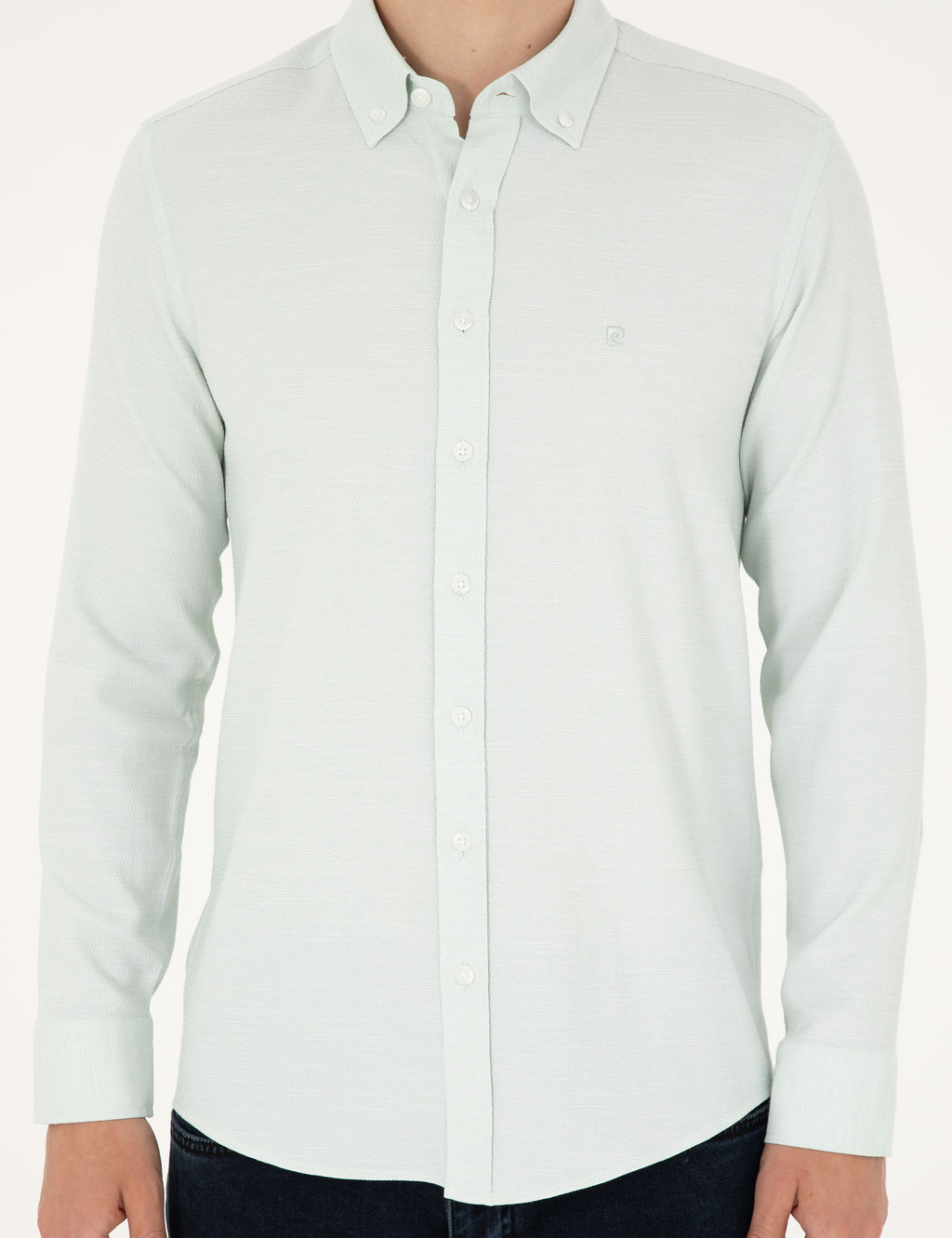 Ye_il Slim Fit Uzun Kollu G_mlek