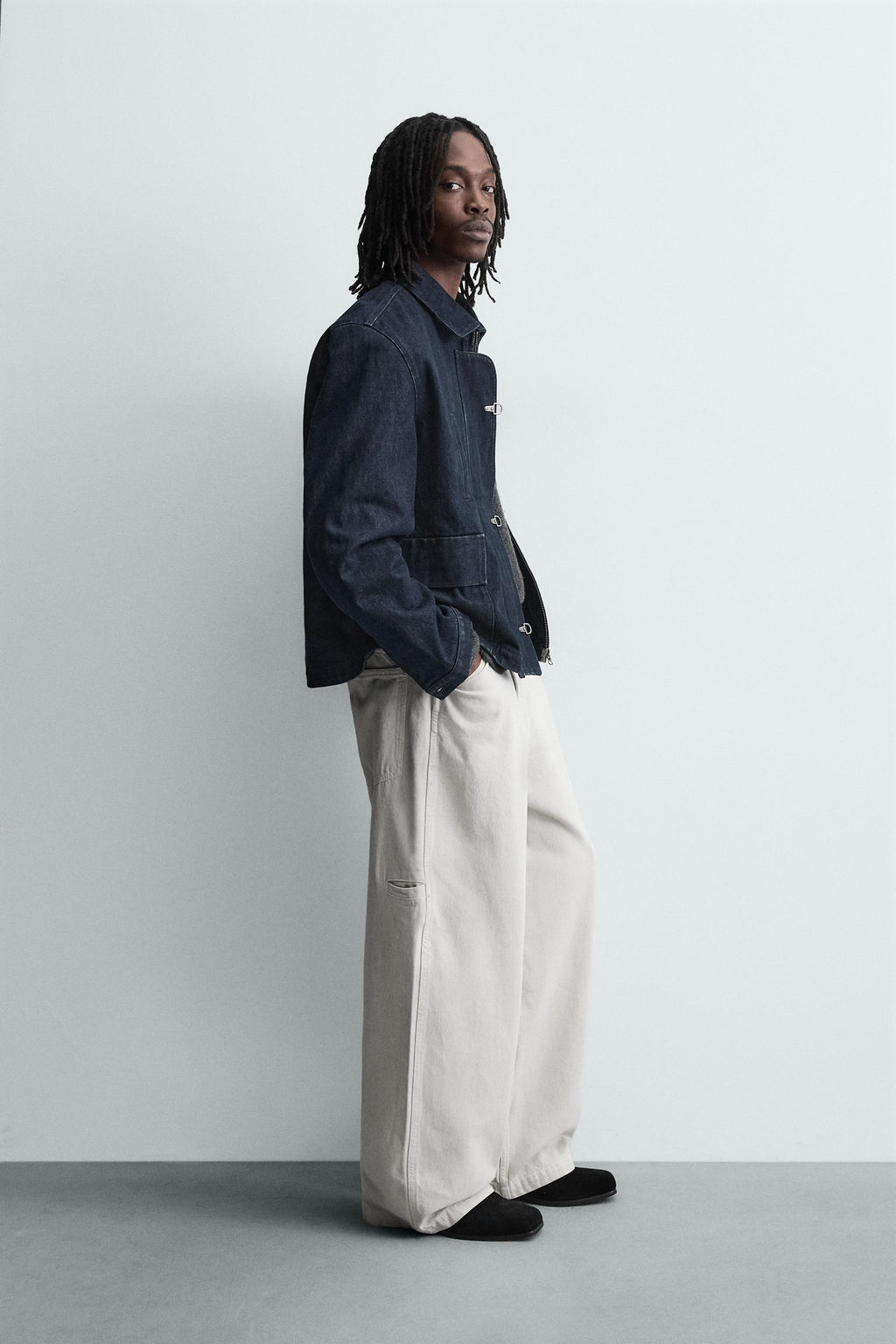 DENIM FIREMAN CLASP JACKET - Zara фото 4