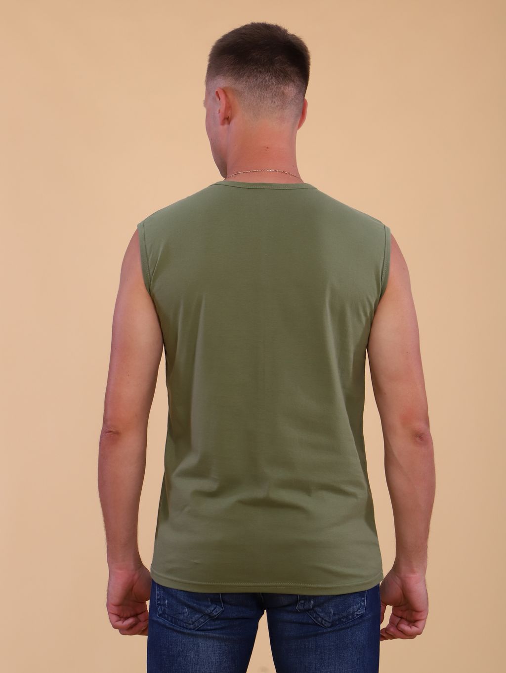 М360 Майка мужская (оливковый)