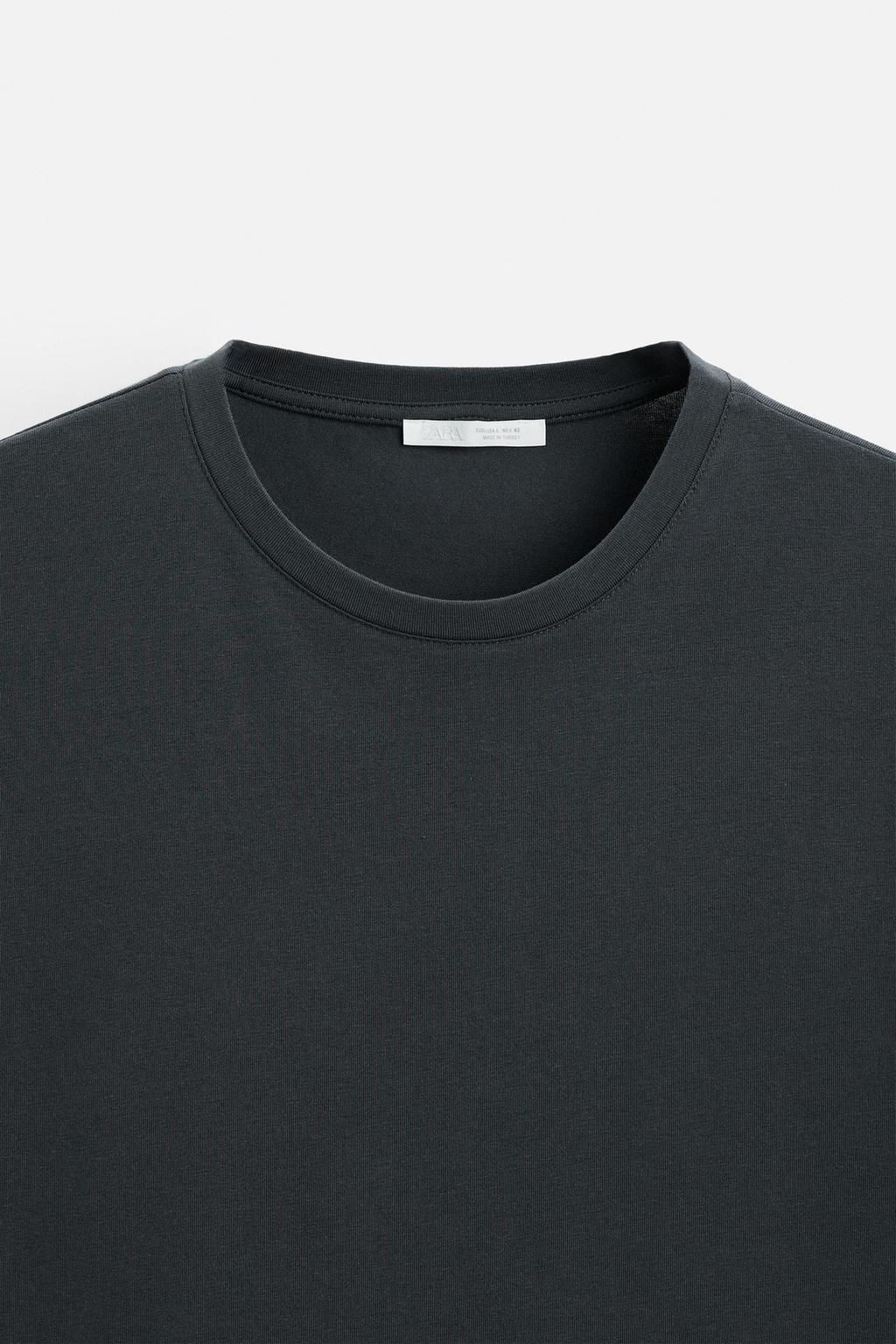 BASIC SLIM FIT T-SHIRT - Zara фото 41