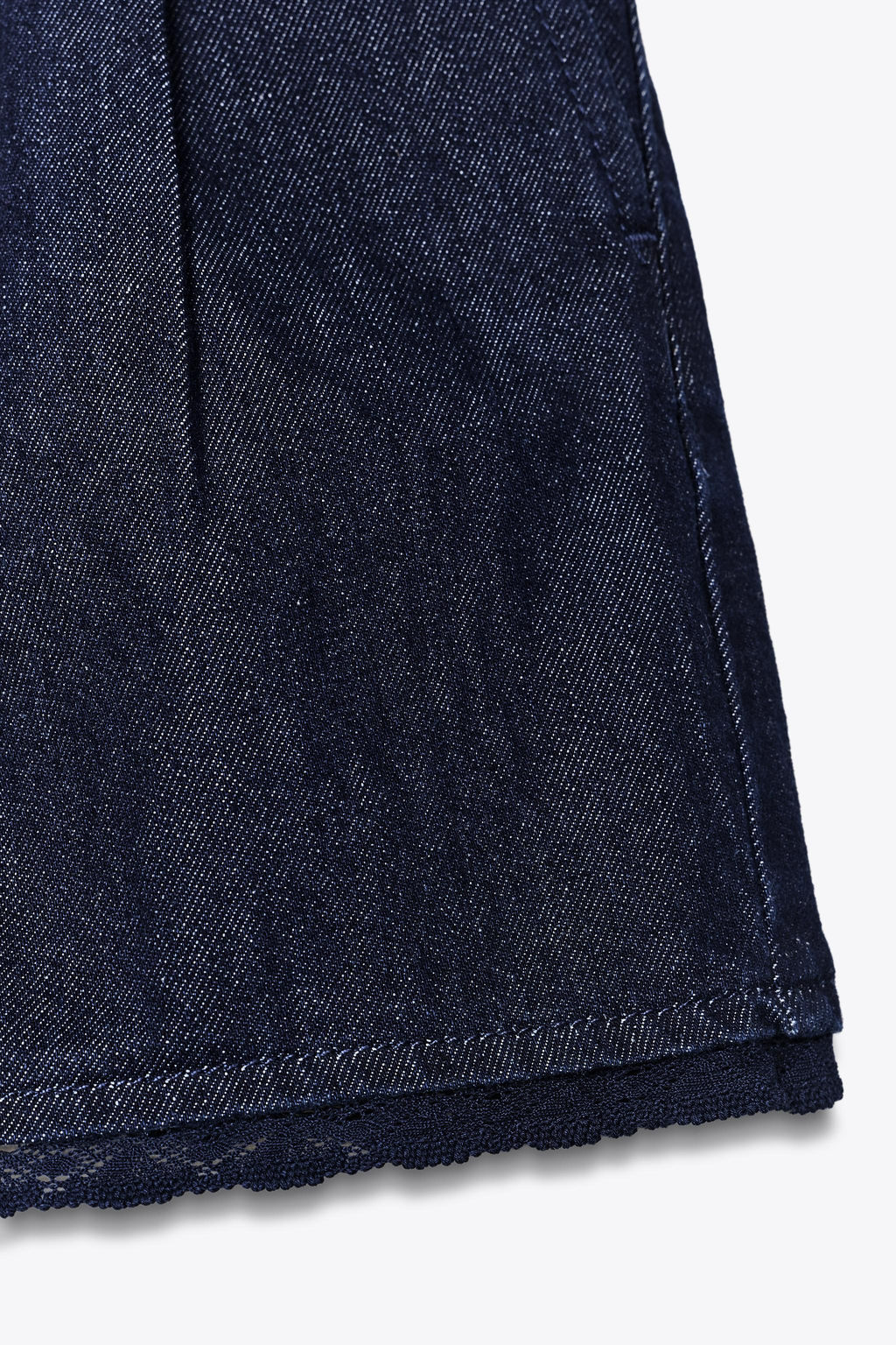 1975 LACE DENIM BERMUDA SHORTS - Zara фото 6