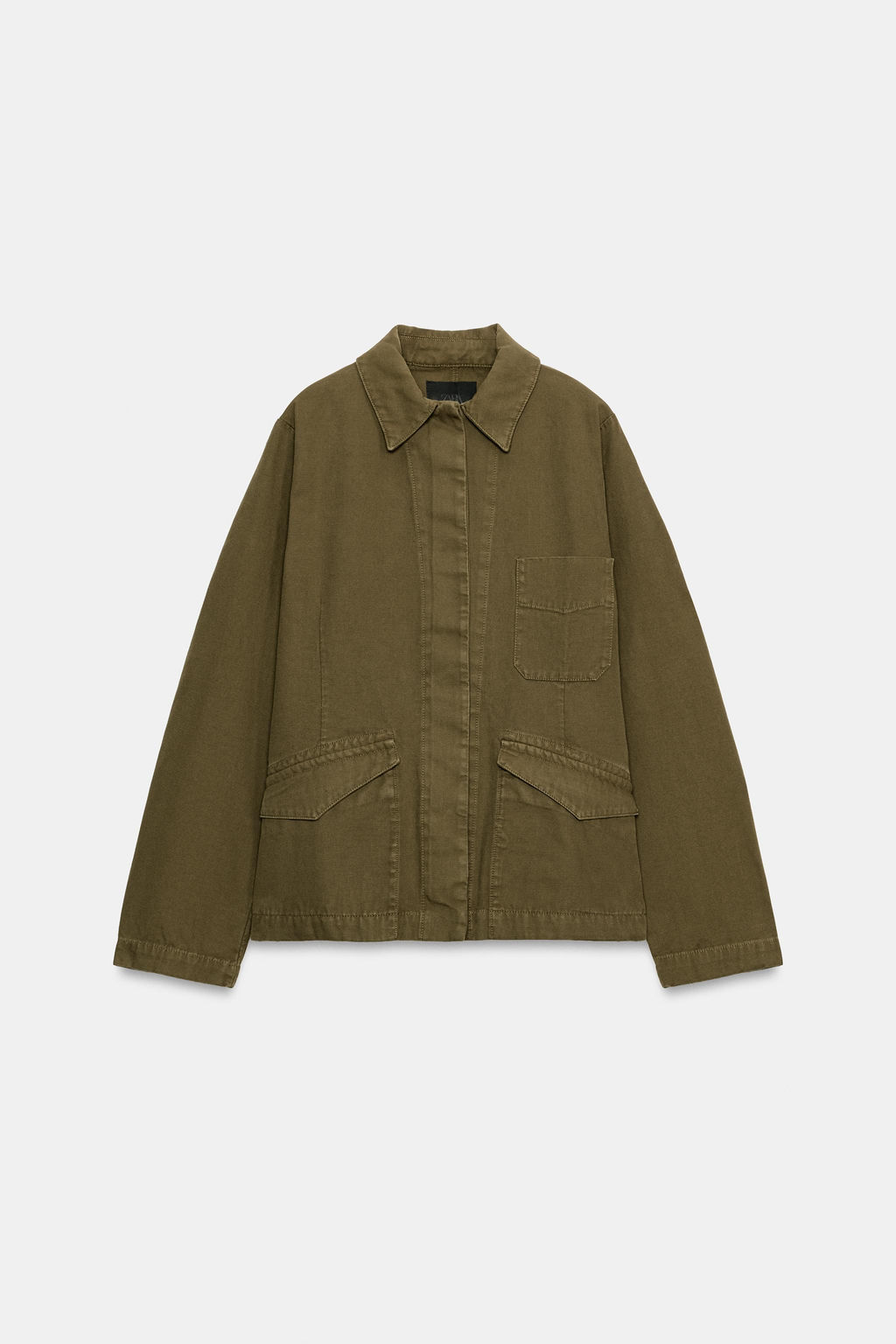 CHAQUETA BOLSILLOS ZW COLLECTION / Khaki - Zara фото 2