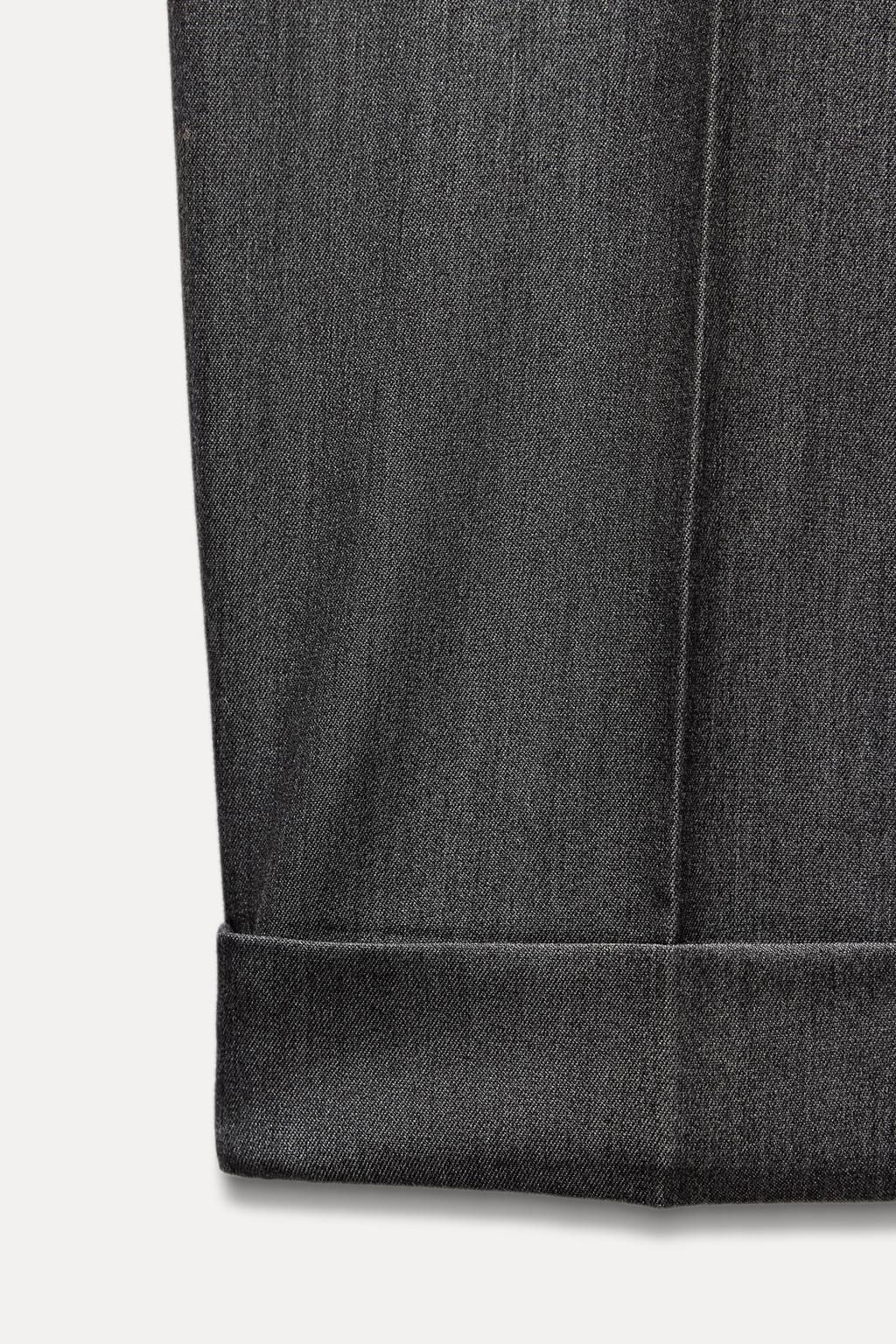 STRAIGHT-LEG TROUSERS WITH TURN-UP HEMS - Zara фото 7