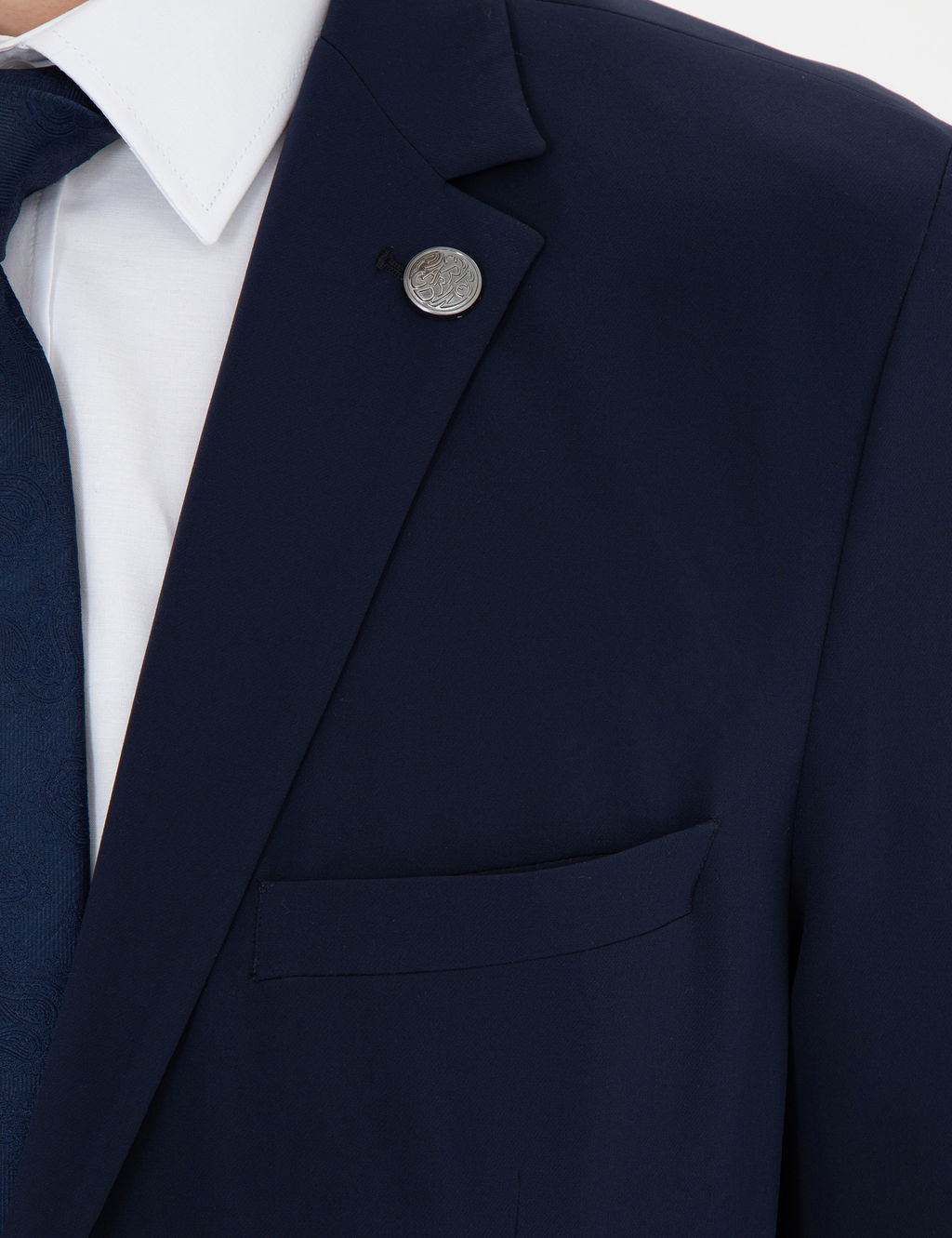 Lacivert Esnek Fit Blazer Ceket