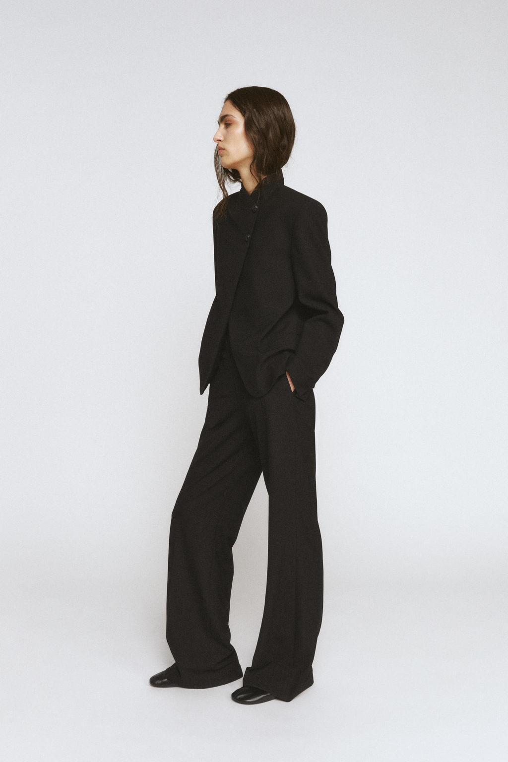 ZW COLLECTION HIGH-WAIST WIDE-LEG TROUSERS - Zara фото 4