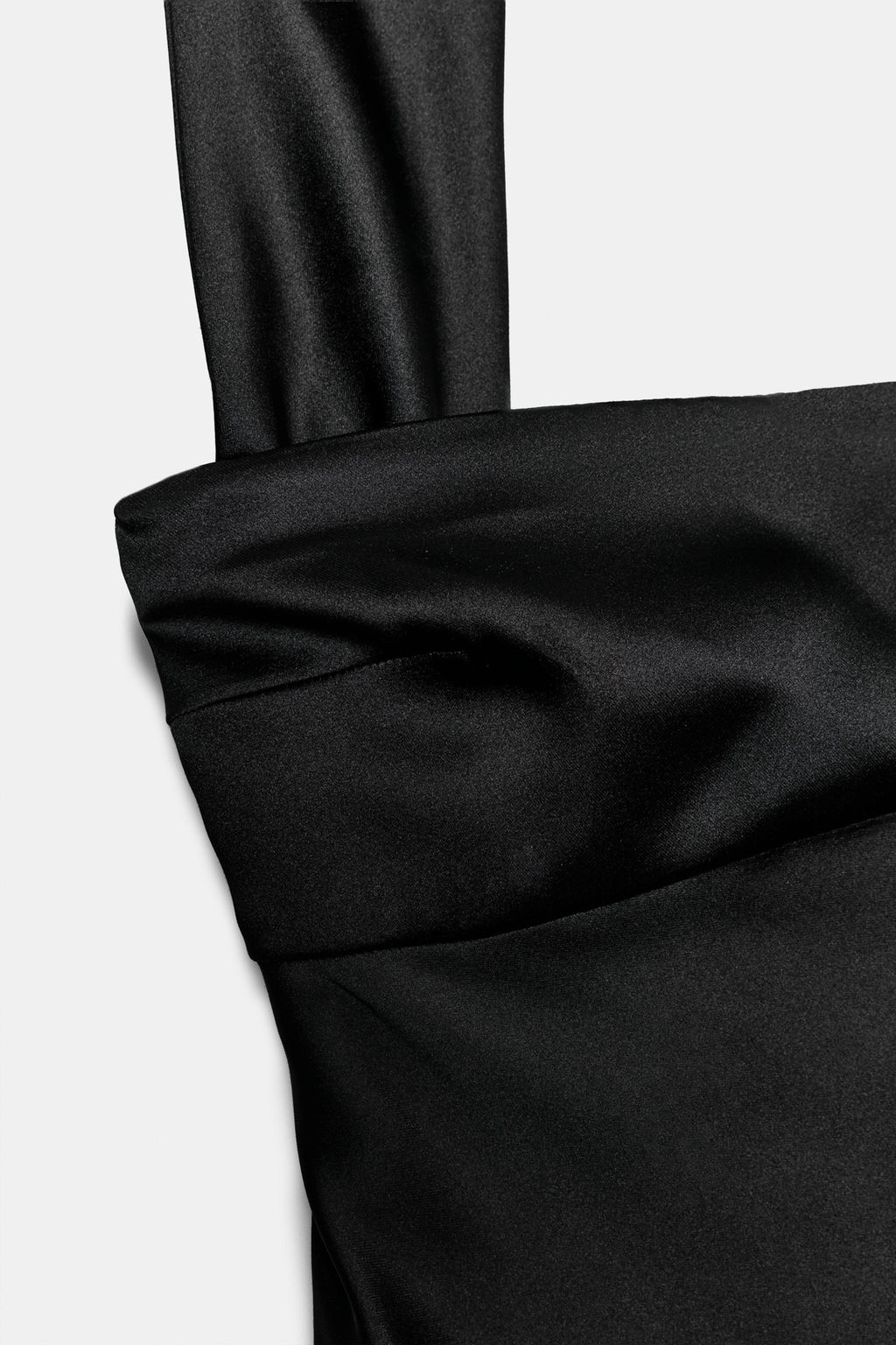 VESTIDO SATINADO FOULARD / Negro - Zara фото 6