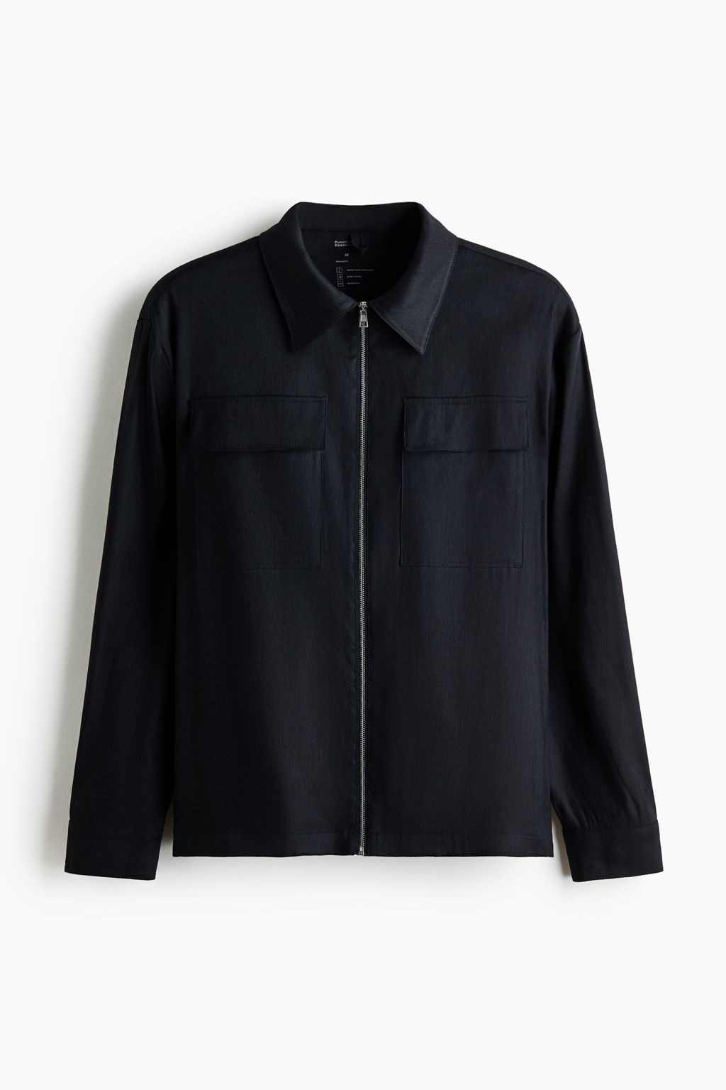 Sobrecamisa en mezcla lino Easy Care Regular Fit