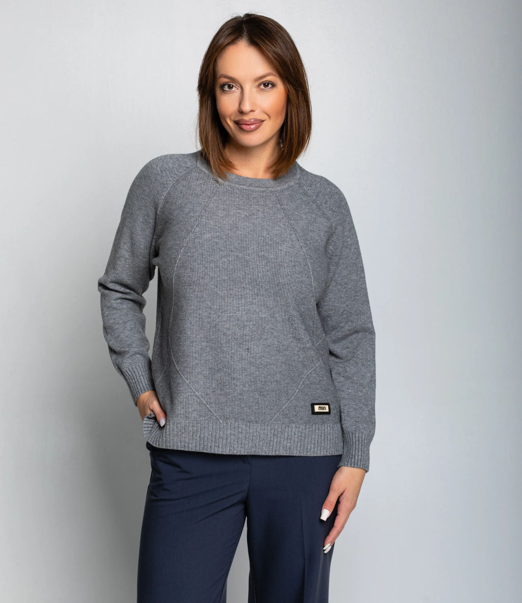 Джемпер #КТ8066, серый