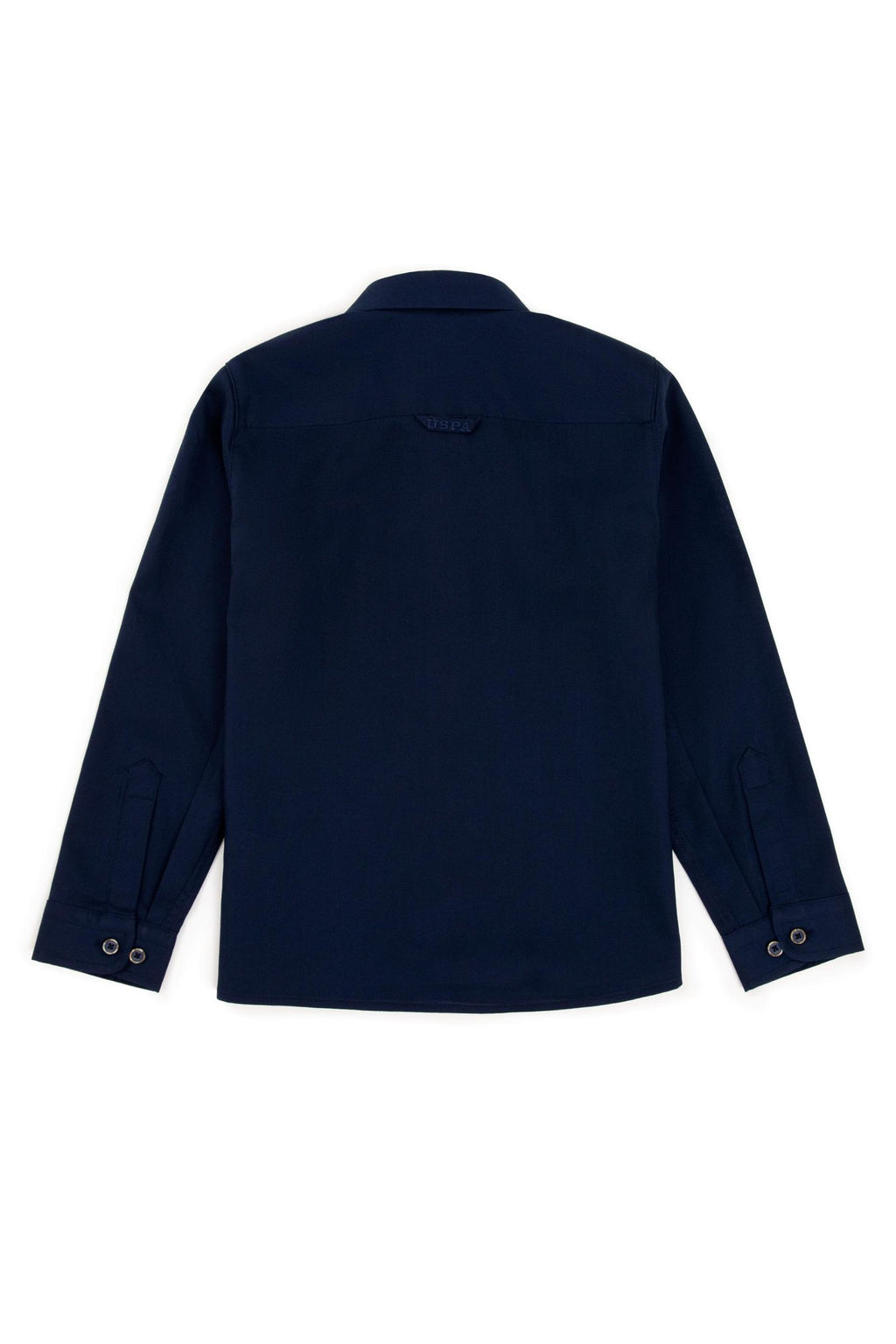 Темно-синяя базовая рубашка с длинным рукавом для мальчика - U.s. polo assn фото 2