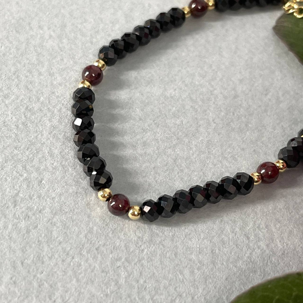 Браслет из Шпинели и Граната 17,5 см +