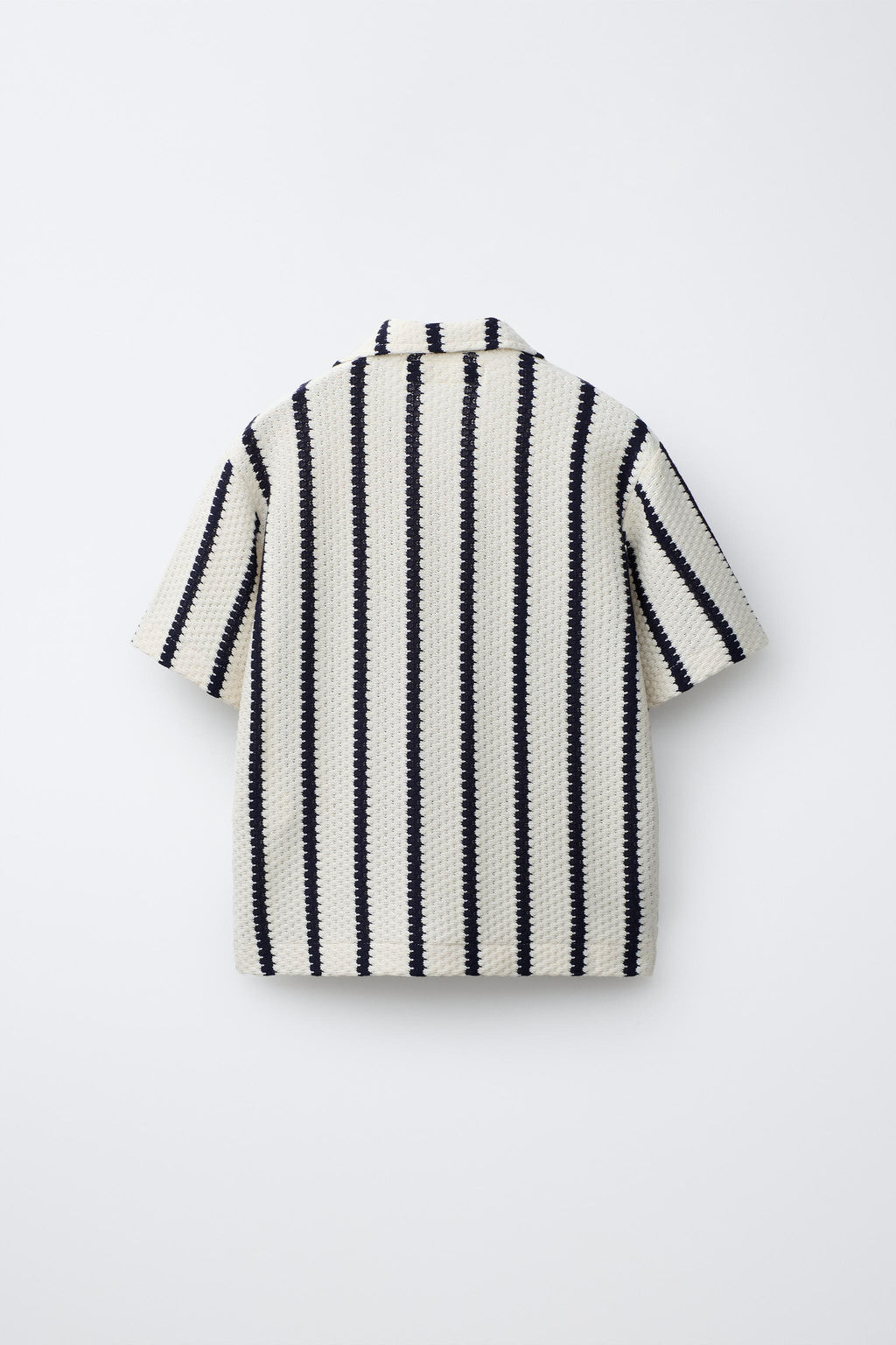 CAMISA PUNTO CROCHET RAYAS / Crudo - Zara фото 2