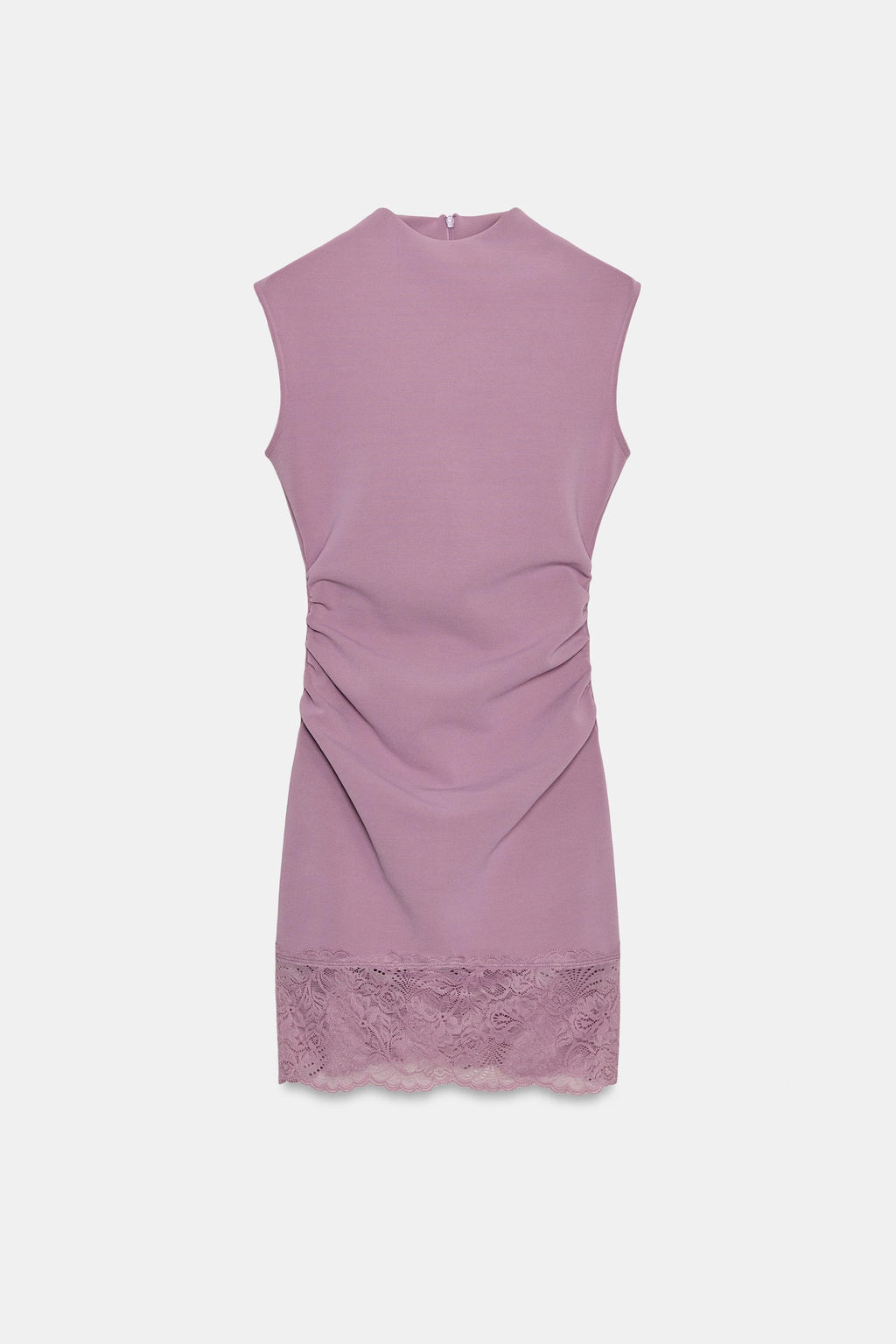 VESTIDO CORTO STRETCH ENCAJE / Rosa / Lila - Zara фото 4