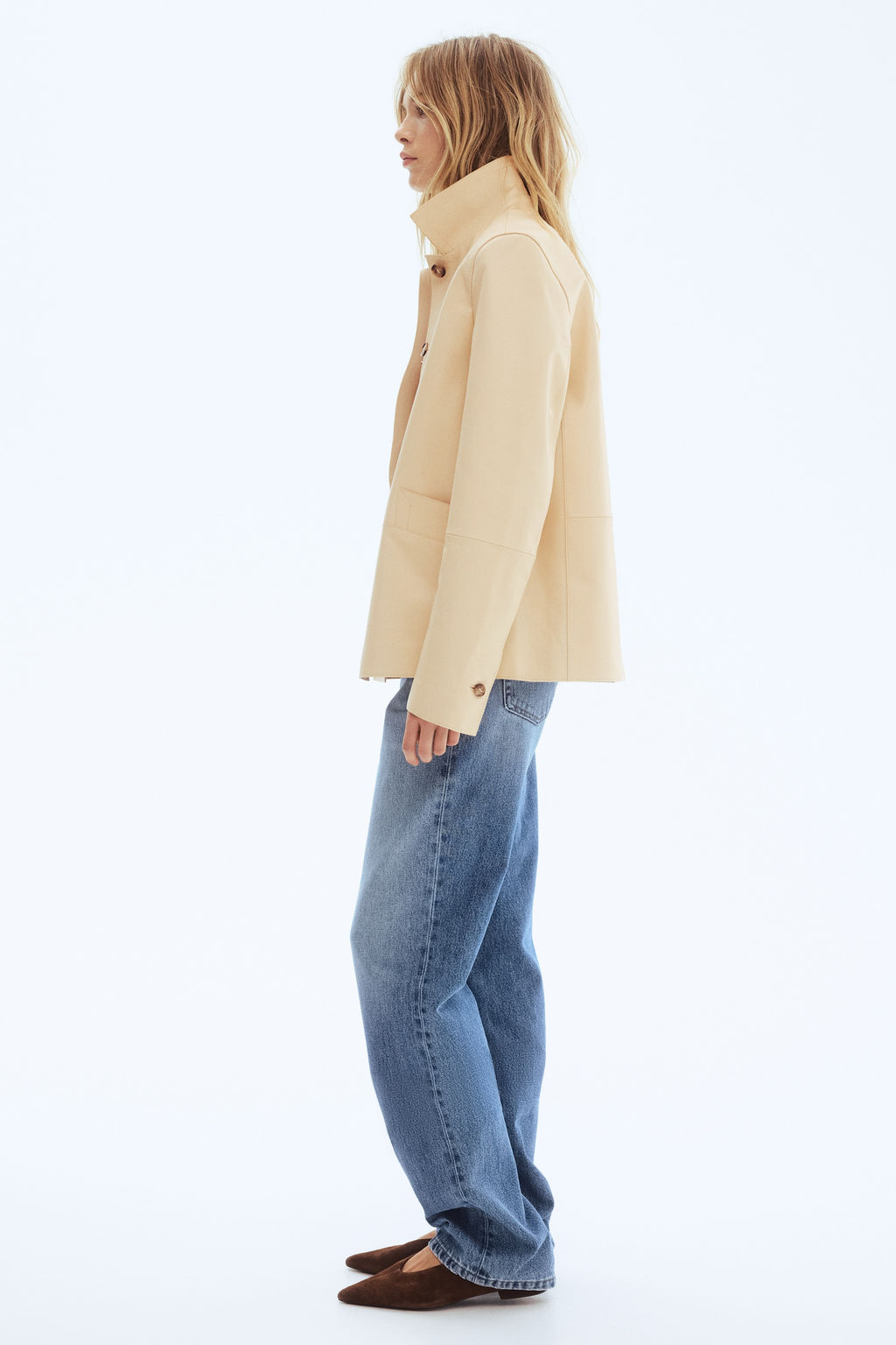 Chaqueta de piel con cuello - H&m фото 4