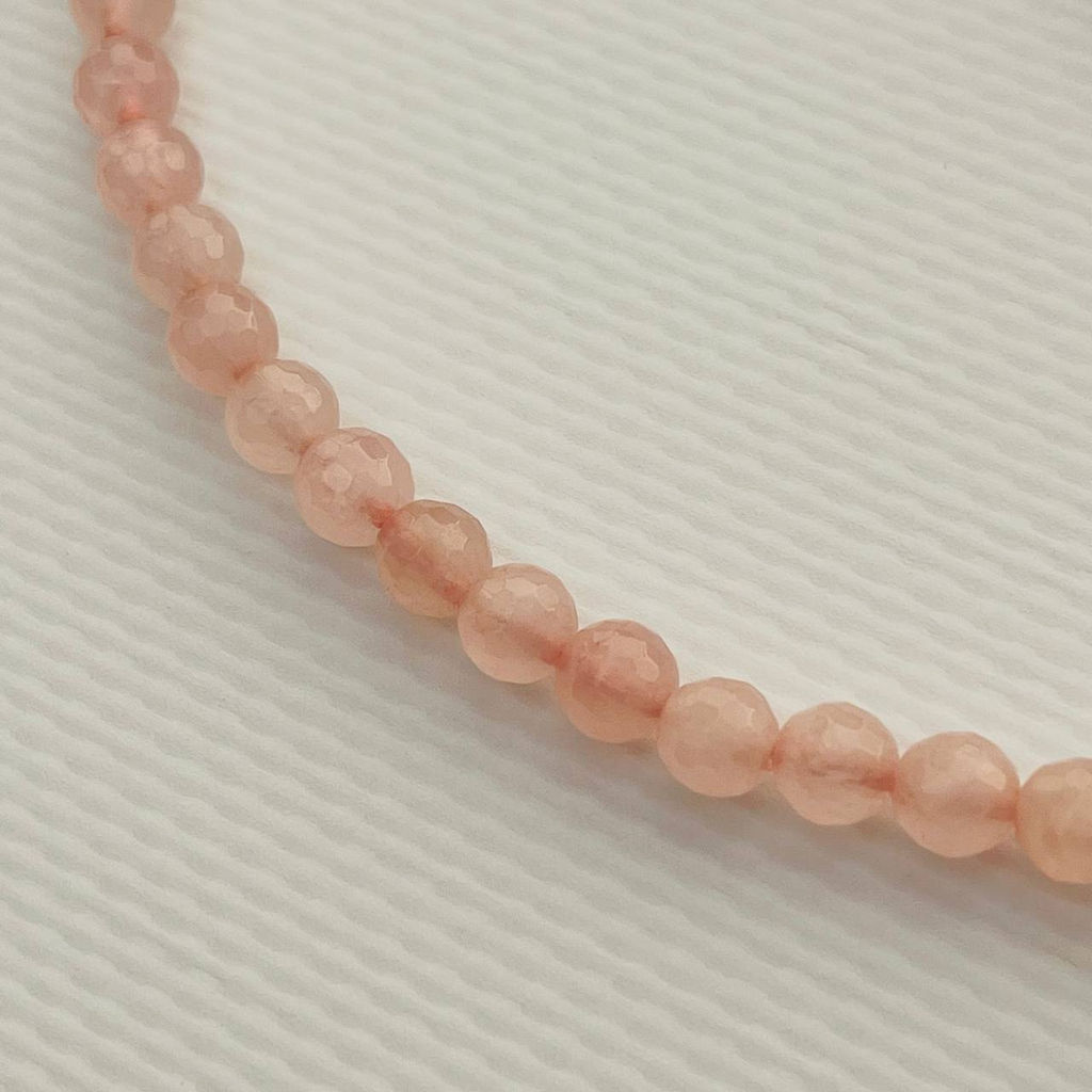 Бусы из Розового кварца с Аметистом 39 см +