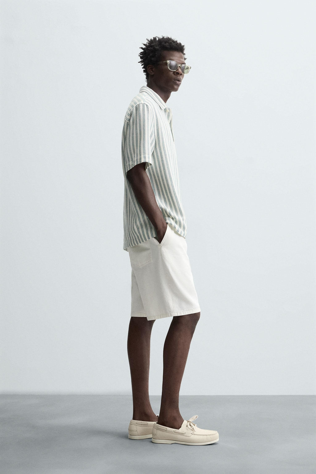 HERRINGBONE TEXTURED POLO SHIRT - Zara фото 4