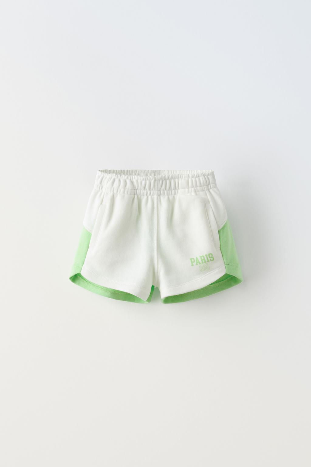 COLOUR BLOCK BERMUDA SHORTS WITH SLOGAN - Zara фото 5