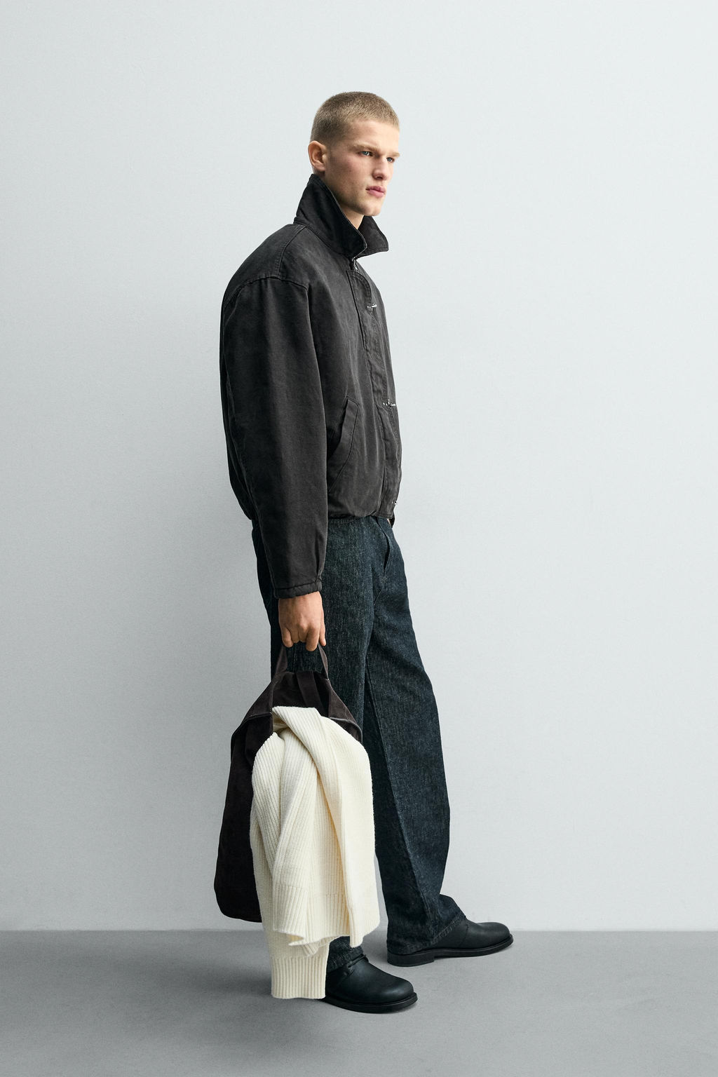 CROPPED FIT JACKET WITH METAL TOGGLES - Zara фото 4