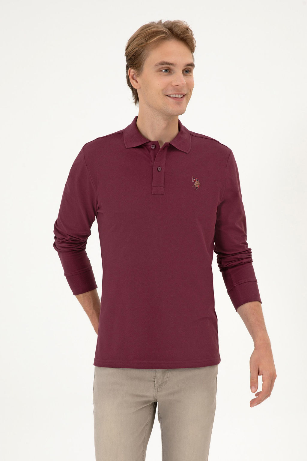 Erkek Bordo Basic Sweatshirt Sepette S_rpriz _ndirim