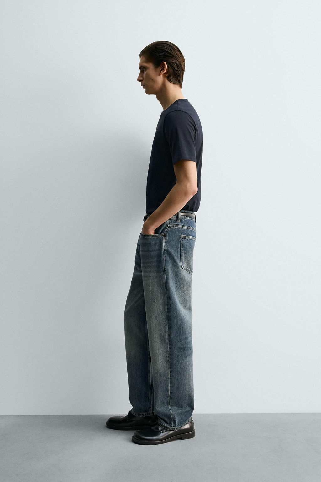 CAMISETA SLIM FIT B?SICA / Marino - Zara фото 4
