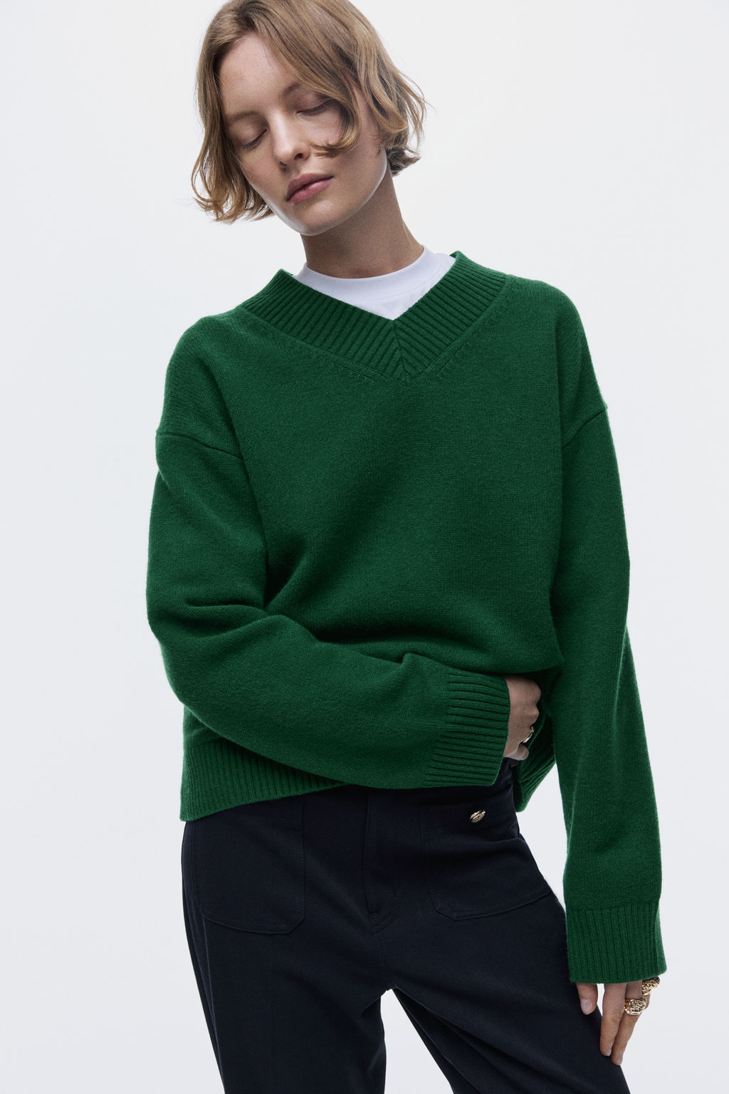 Jersey con escote en V - H&m фото 6