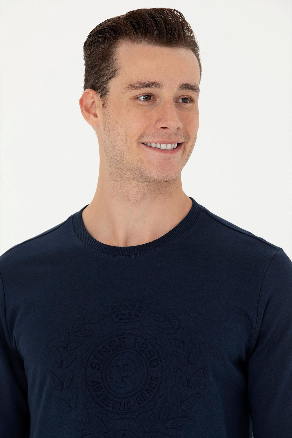Свитшот мужской U. S. Polo Assn темно-синий из хлопка - U.s. polo assn фото 2