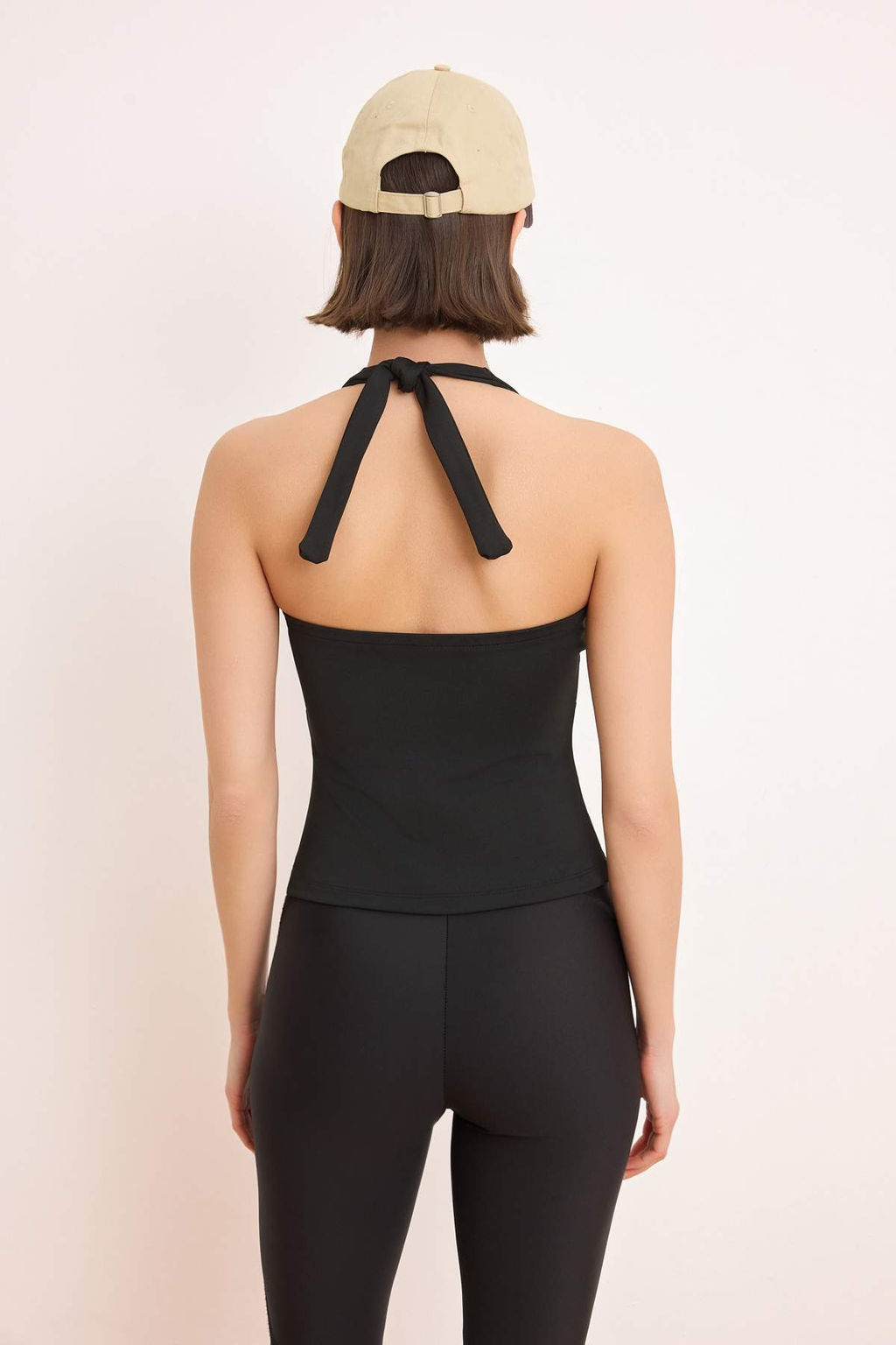 Siyah Dalg?c/Scuba Kumas Boyundan Baglama Detayl? Orme Spor Ust/Bluz THMSS26BZ00007 - Trendyolmilla фото 4