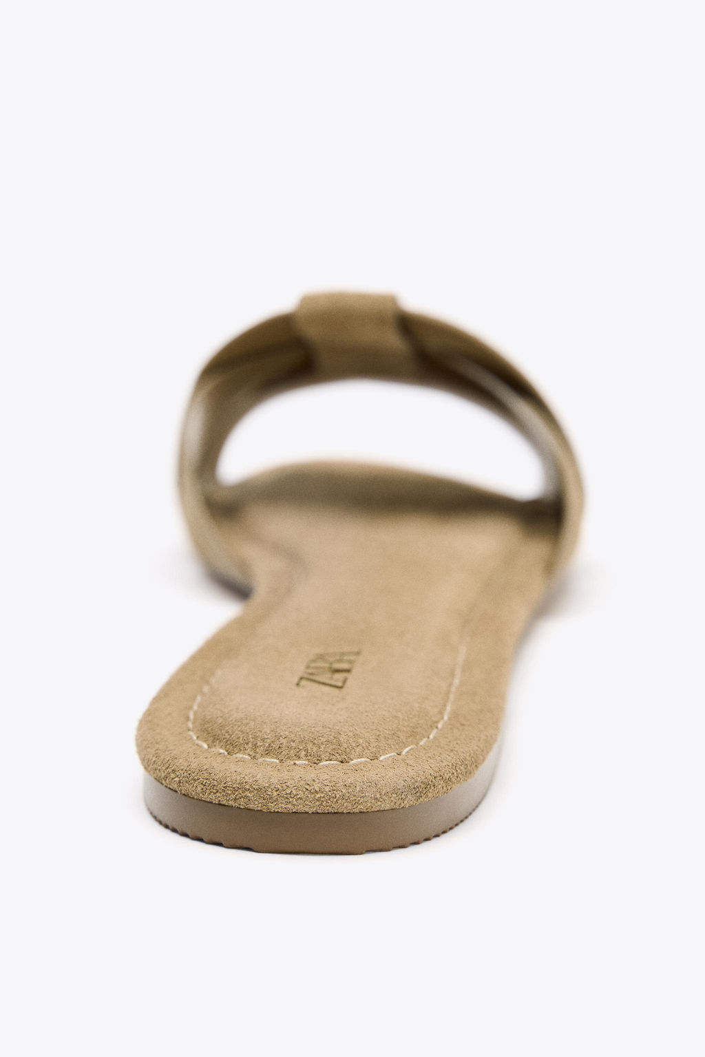 CROSSOVER SPLIT SUEDE FLAT SANDALS - Zara фото 12