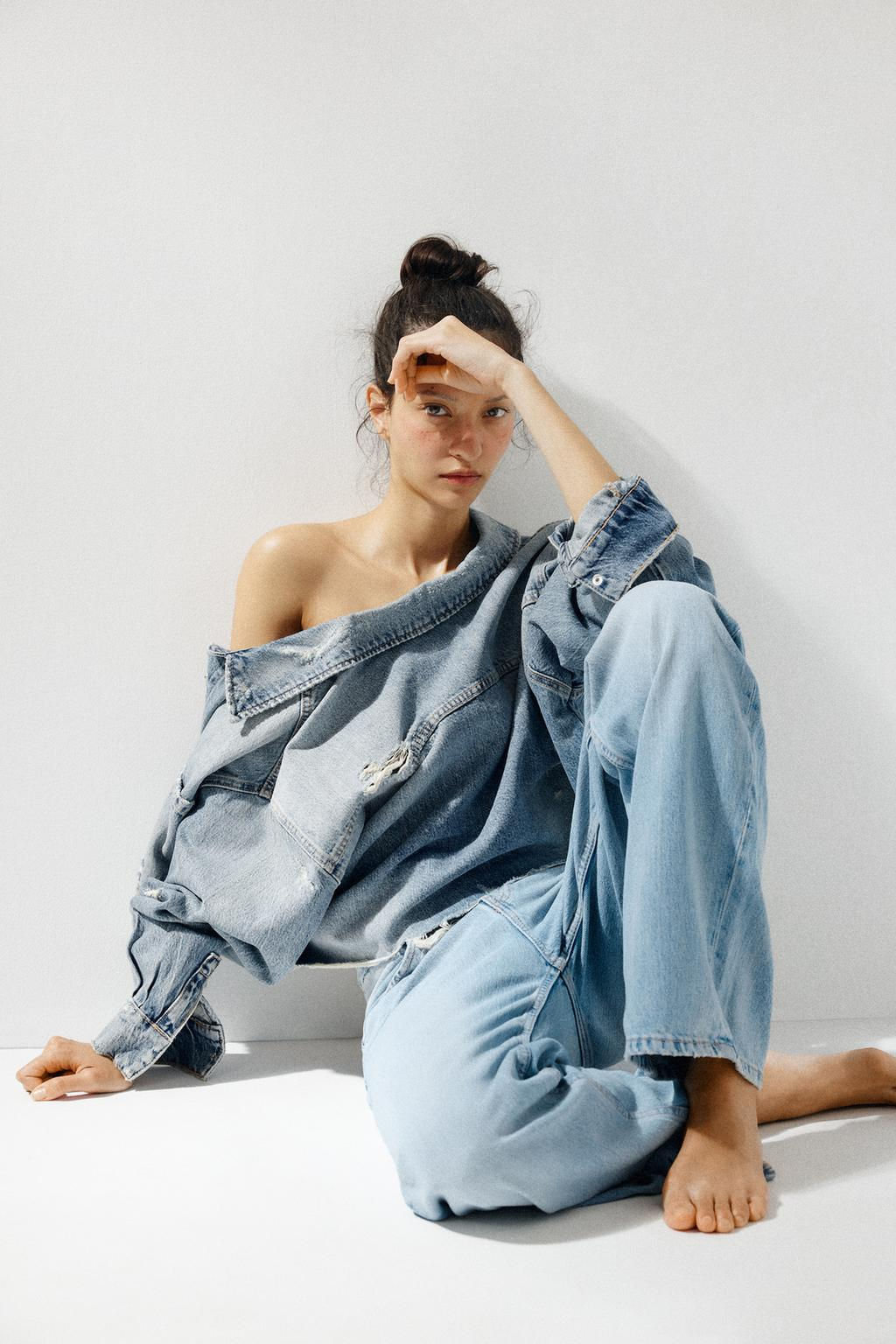 TRF CURVE HIGH-WAIST JEANS - Zara фото 5