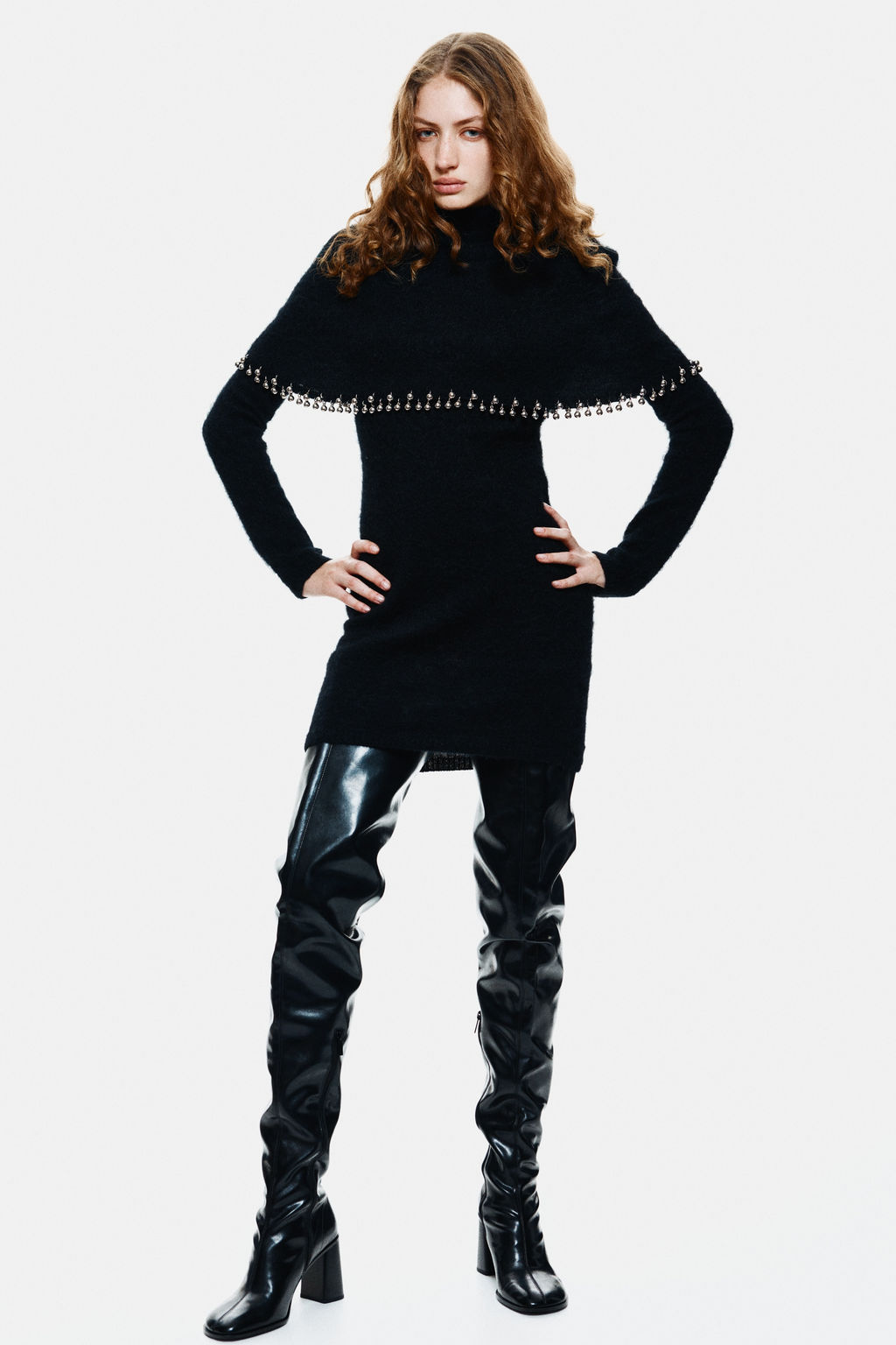 Vestido en mezcla de mohair con ribete de cuentas - H&m фото 6