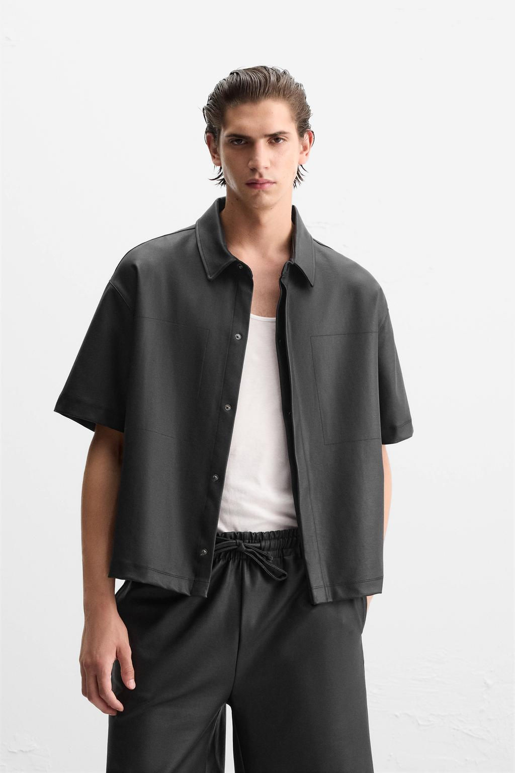 WAXED-EFFECT SHIRT - Zara фото 2