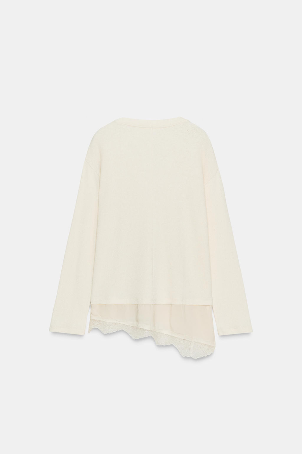 CONTRAST LACE T-SHIRT - Zara фото 13
