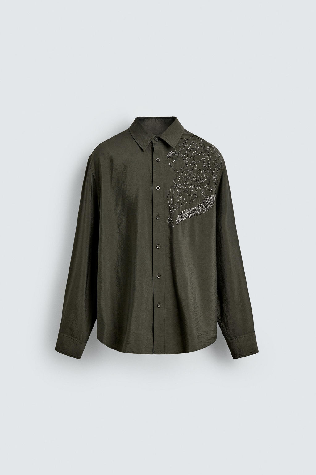 LIMITED EDITION EMBROIDERED SHIRT WITH RHINESTONES - Zara фото 6