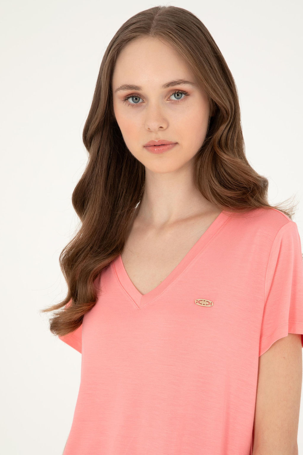 Женская неоново-розовая базовая футболка Неожиданная скидка в корзине - U.s. polo assn фото 2
