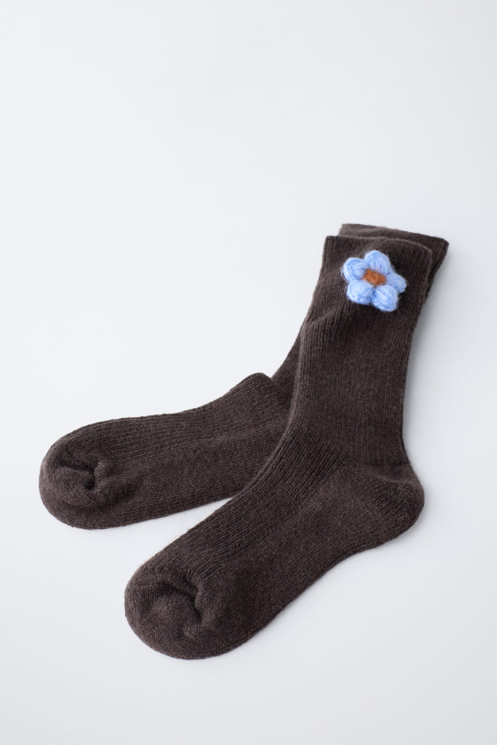 WOOL BLEND FLORAL SOCKS - Zara фото 3