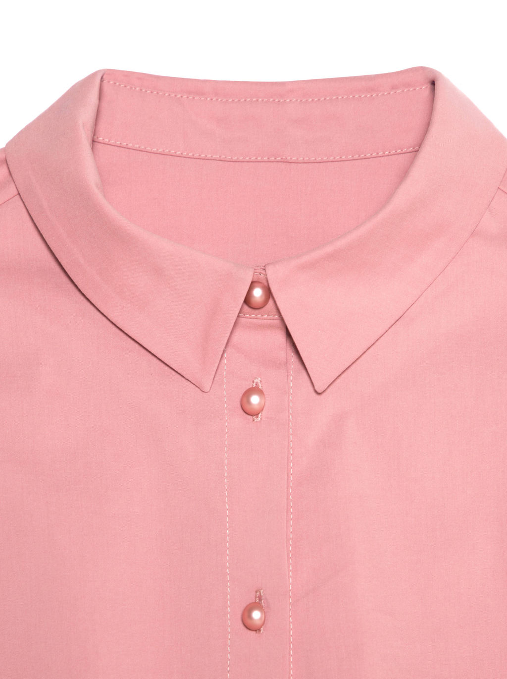 CONTE Однотонная хлопковая рубашка с декоративными пуговицами LBL 1041 dusty rose