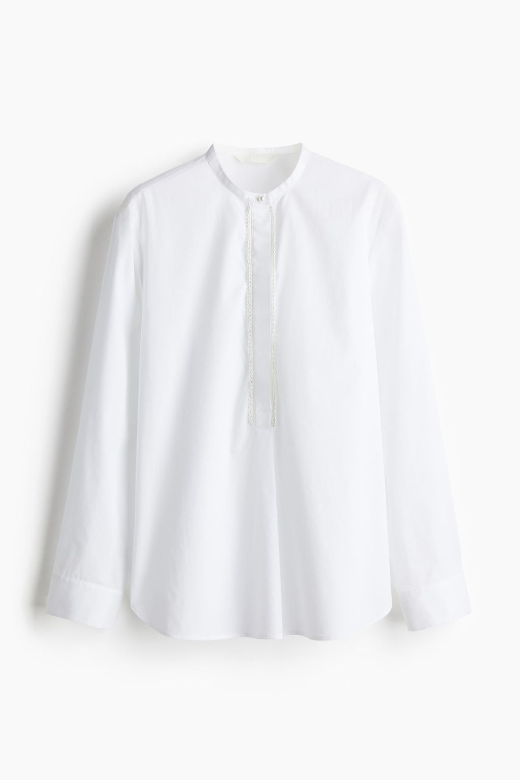 Blusa de popelina con cuentas decorativas - H&m фото 4