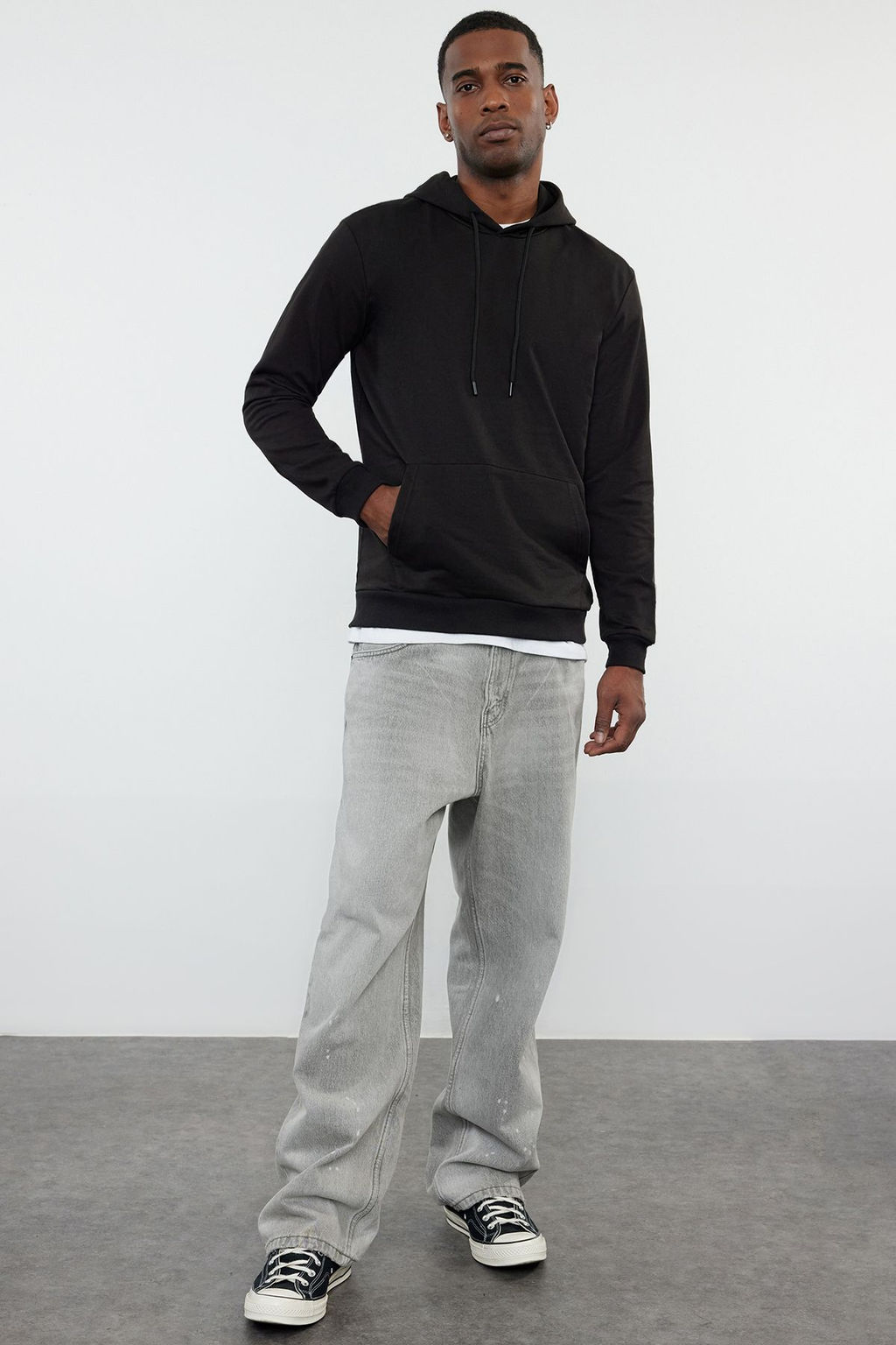 TRENDYOL MAN Mavi Regular/Normal Kesim Kapusonlu Uzun Kollu Sweatshirt TMNAW20SW0162 - Trendyolmilla фото 24