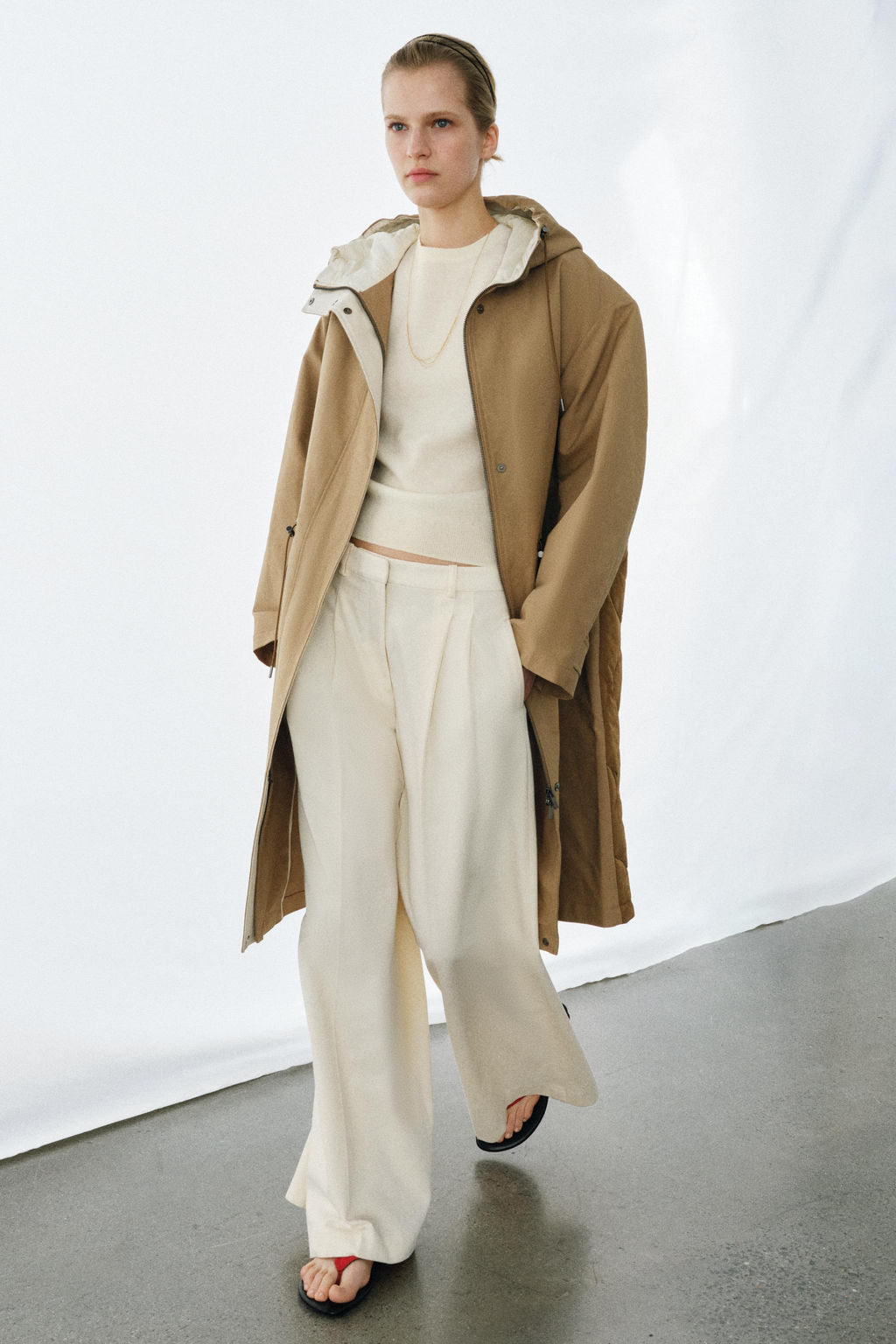 PARKA COMBINADA ZW COLLECTION / Beige - Zara фото 2