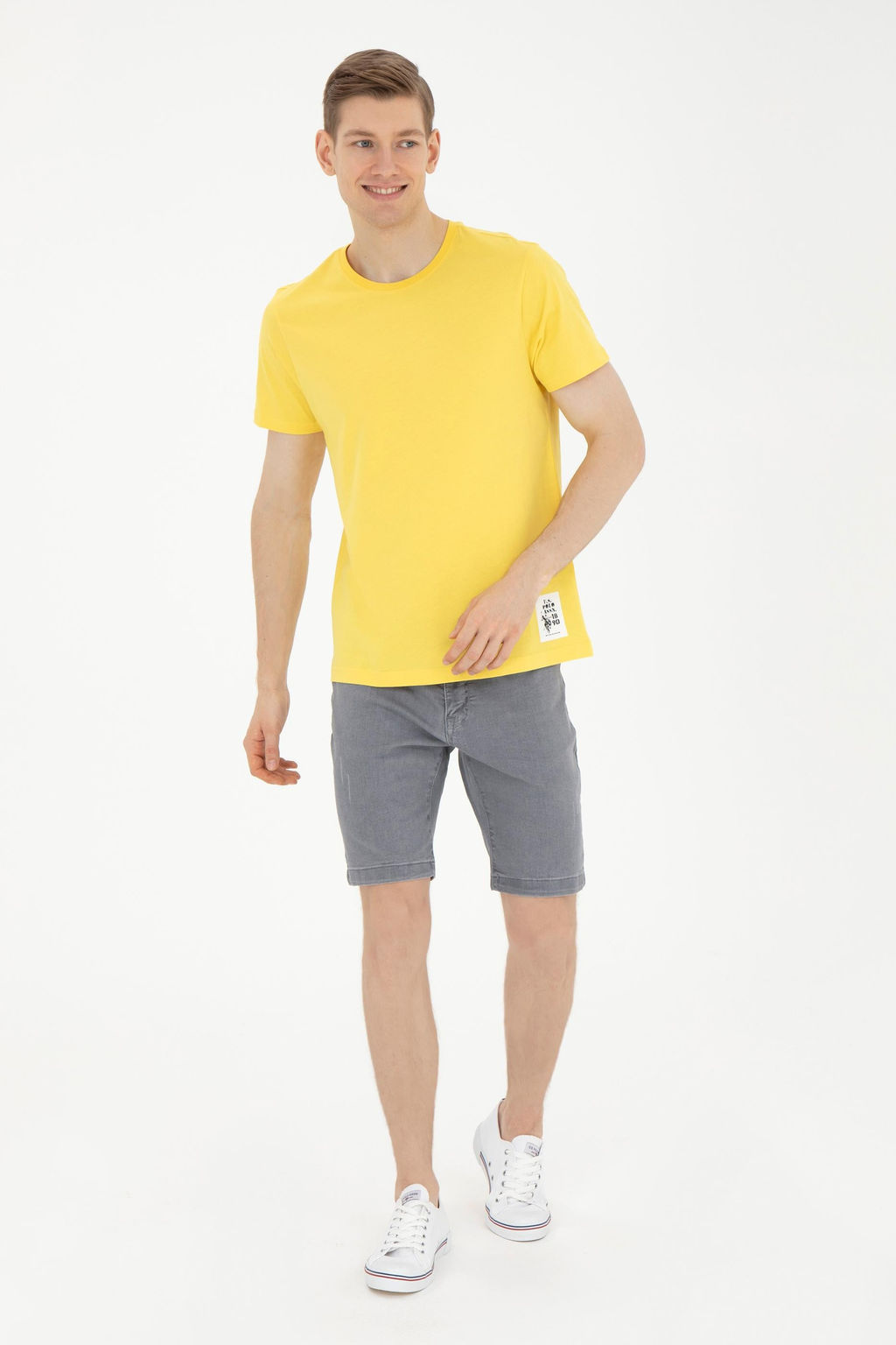 Футболка U.S. Polo Assn желтая хлопок  фото 11