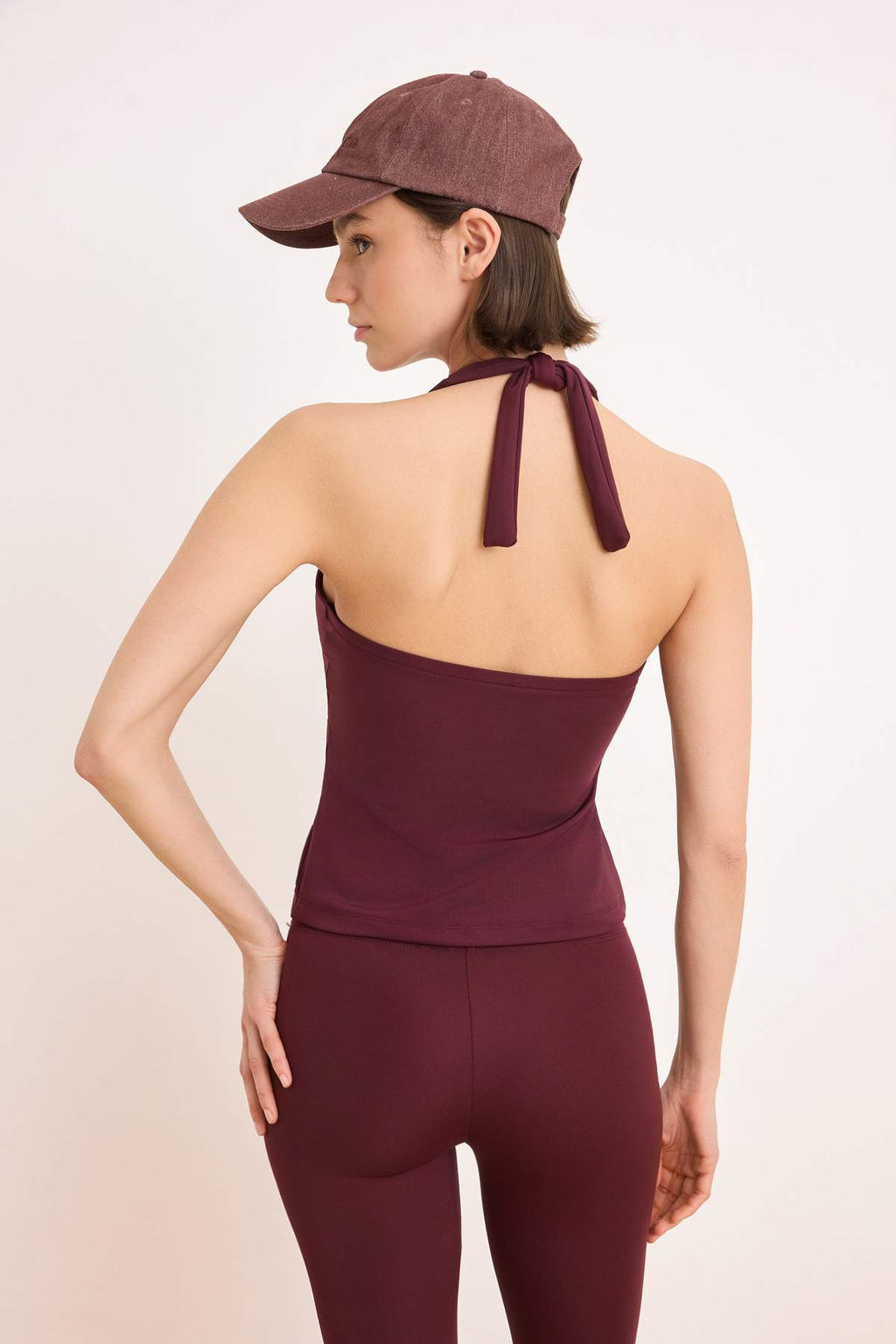 Siyah Dalg?c/Scuba Kumas Boyundan Baglama Detayl? Orme Spor Ust/Bluz THMSS26BZ00007 - Trendyolmilla фото 8