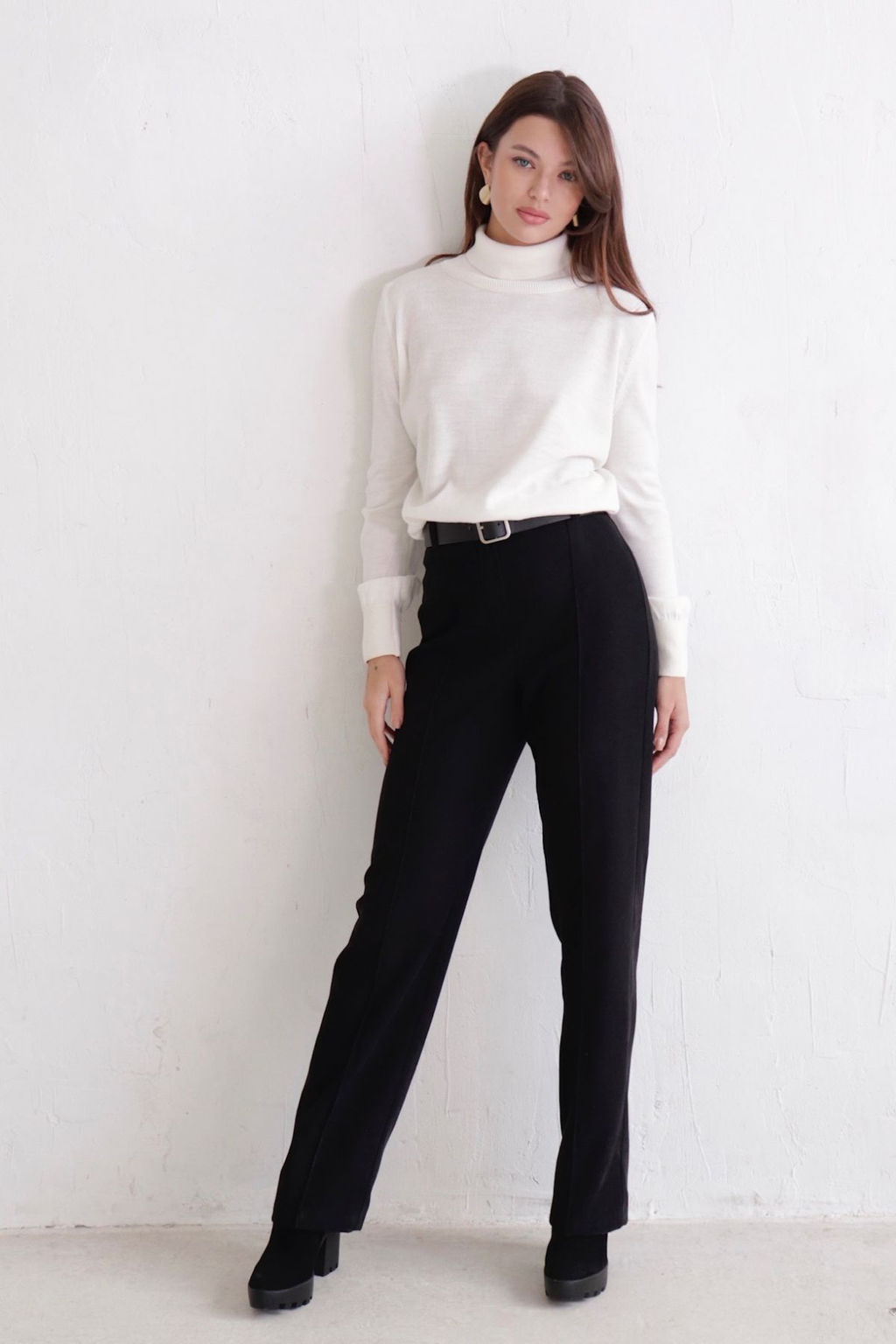 10972 Брюки со стрелками чёрные - Martichelli фото 16