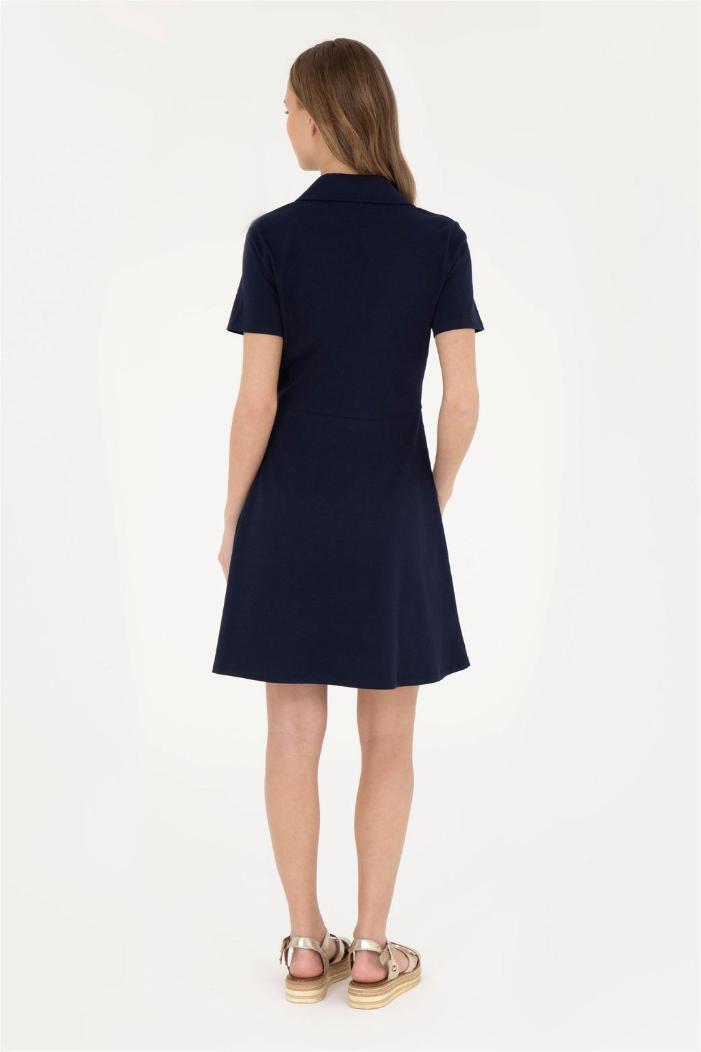 Женское темно-синее трикотажное платье - U.s. polo assn фото 5