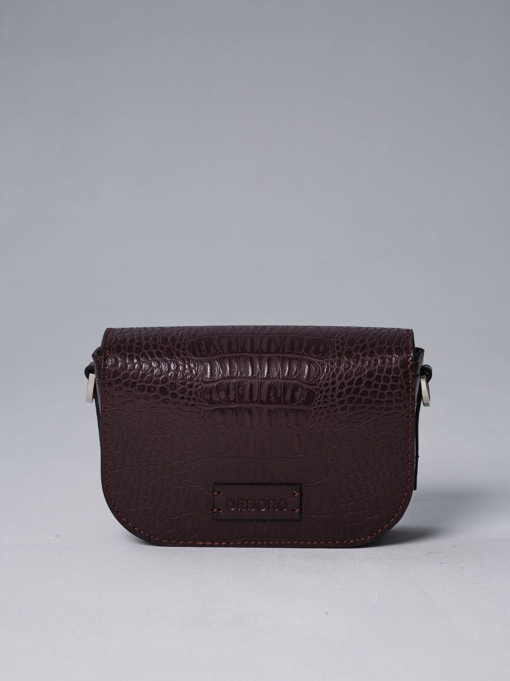 Сумка кожаная кросс-боди Deboro 30879 пурпурный