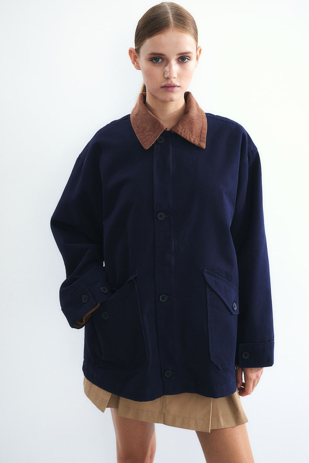 Chaqueta oversize de lona - H&m фото 3