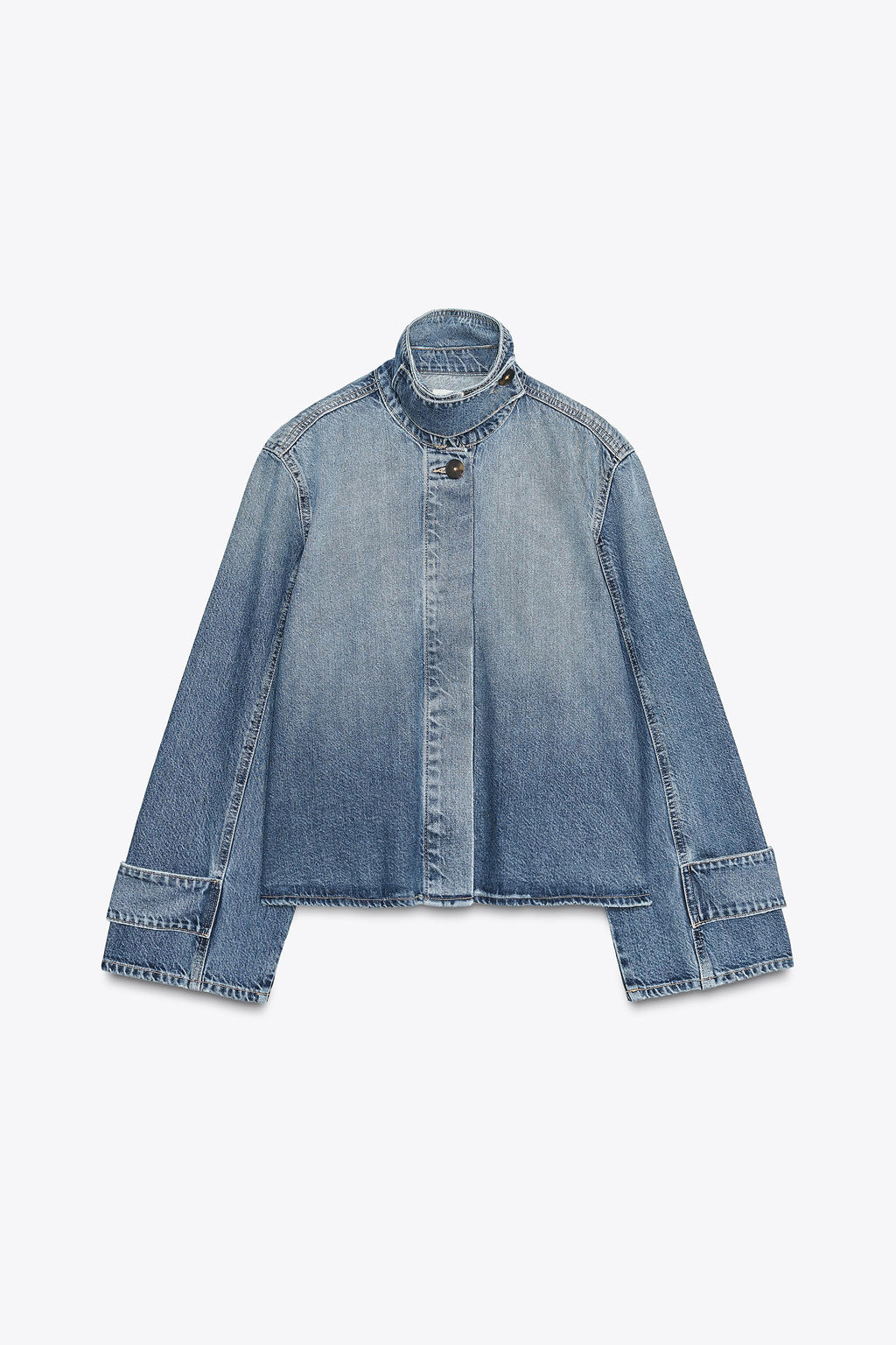 TRF HIGH NECK DENIM JACKET - Zara фото 6