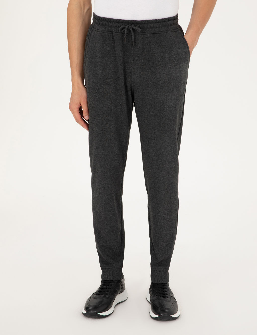 Antrasit Melanj Slim Fit 3 _plik Pa_as_ Lastikli E_ofman Alt_