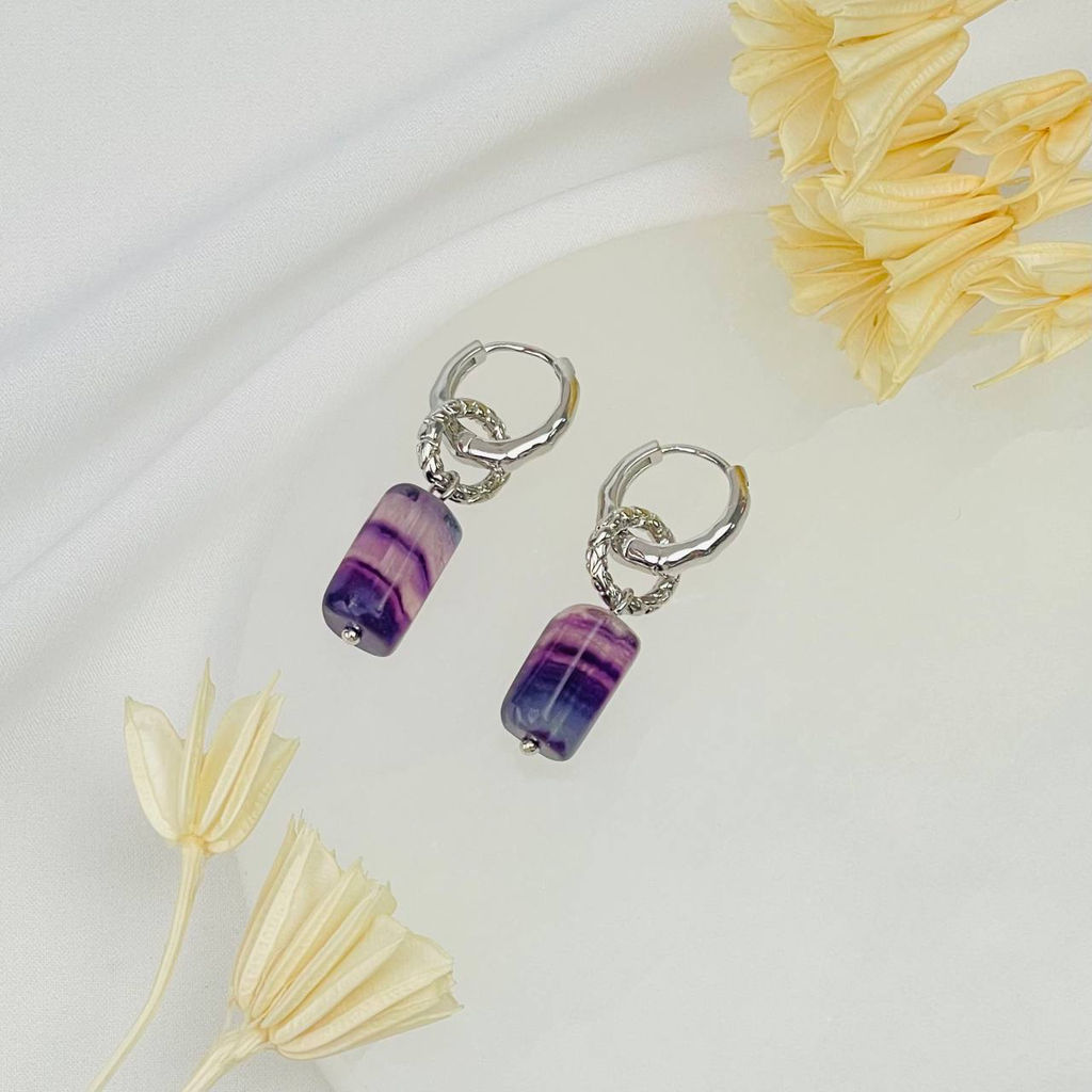 Серьги из Флюорита